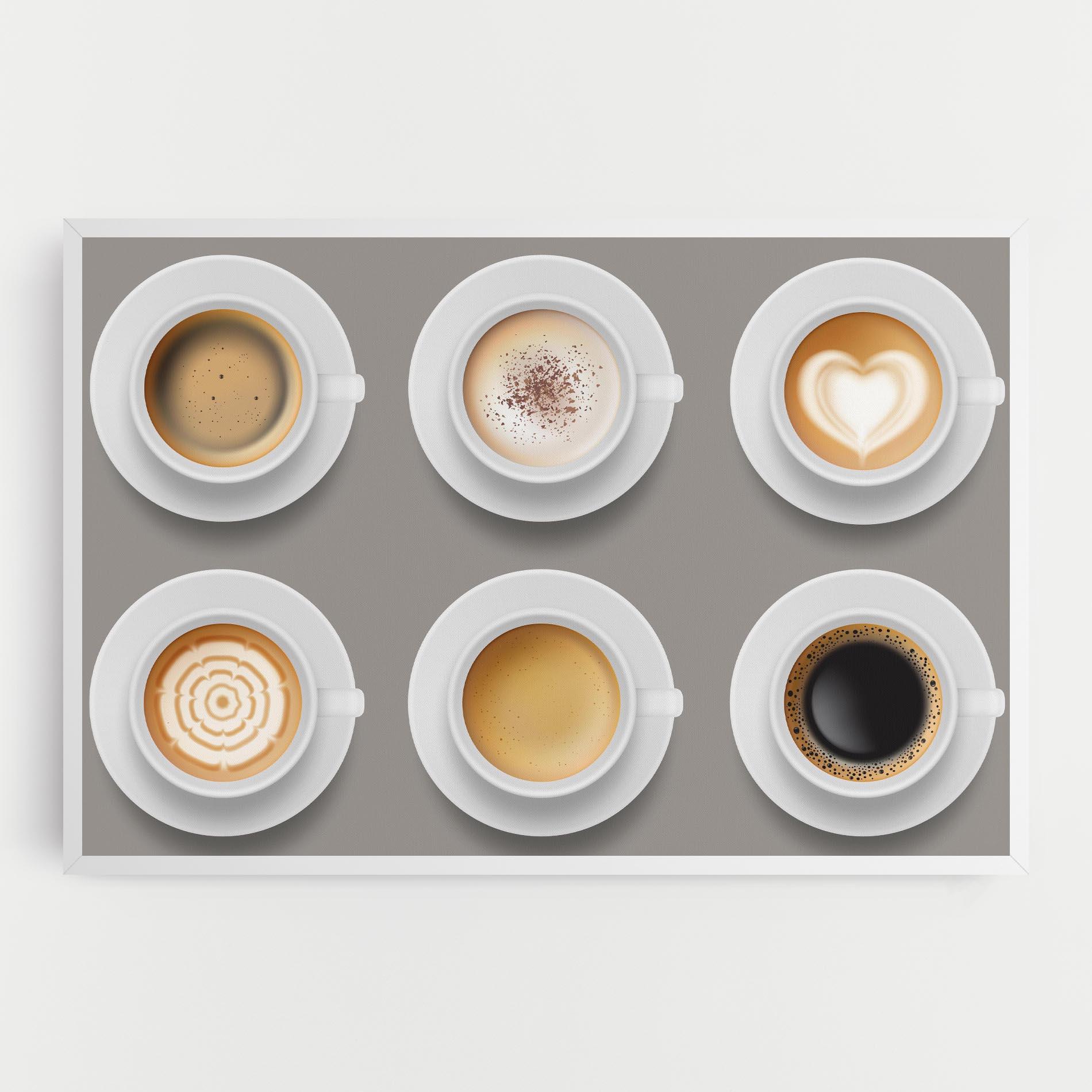 Leinwandbild Coffee Cups Mix mockup 0