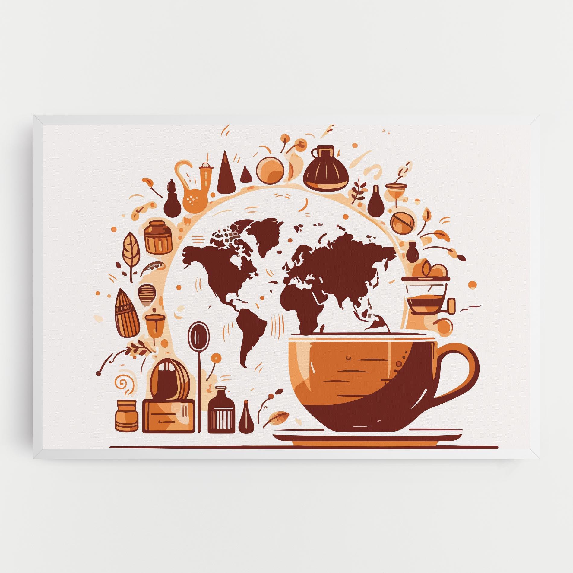 Leinwandbild Coffee Map mockup 0