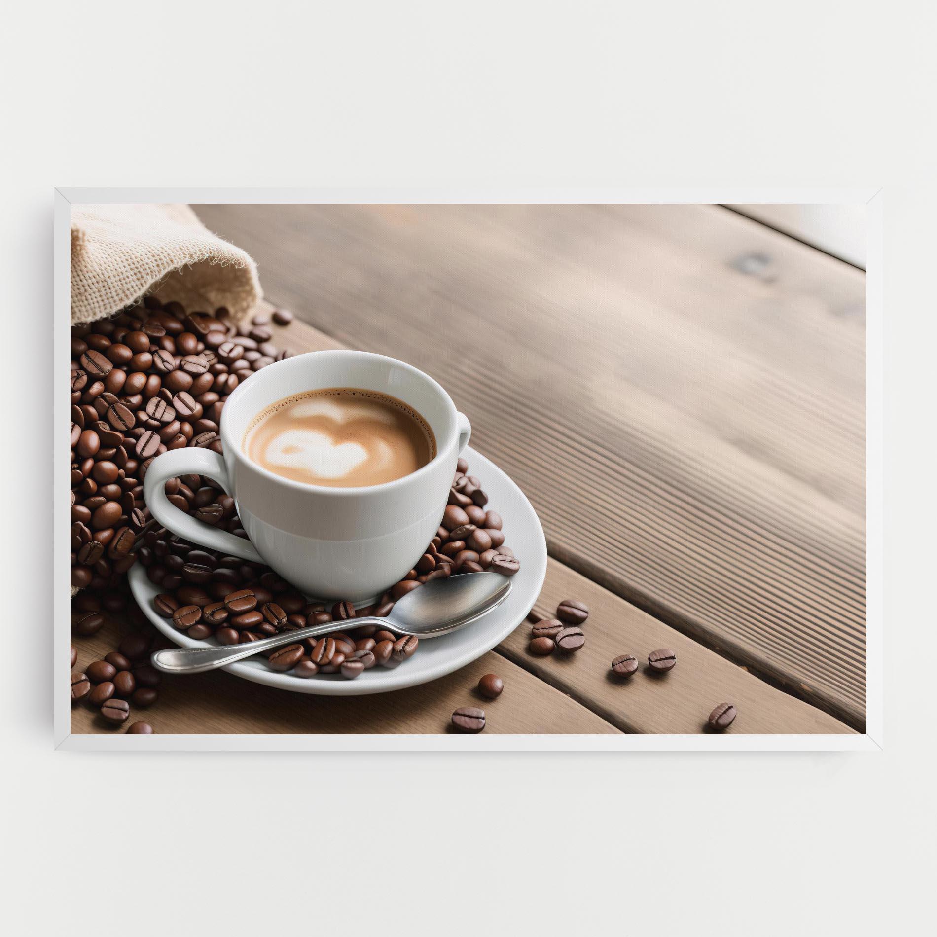 Leinwandbild Coffee On Table mockup 0