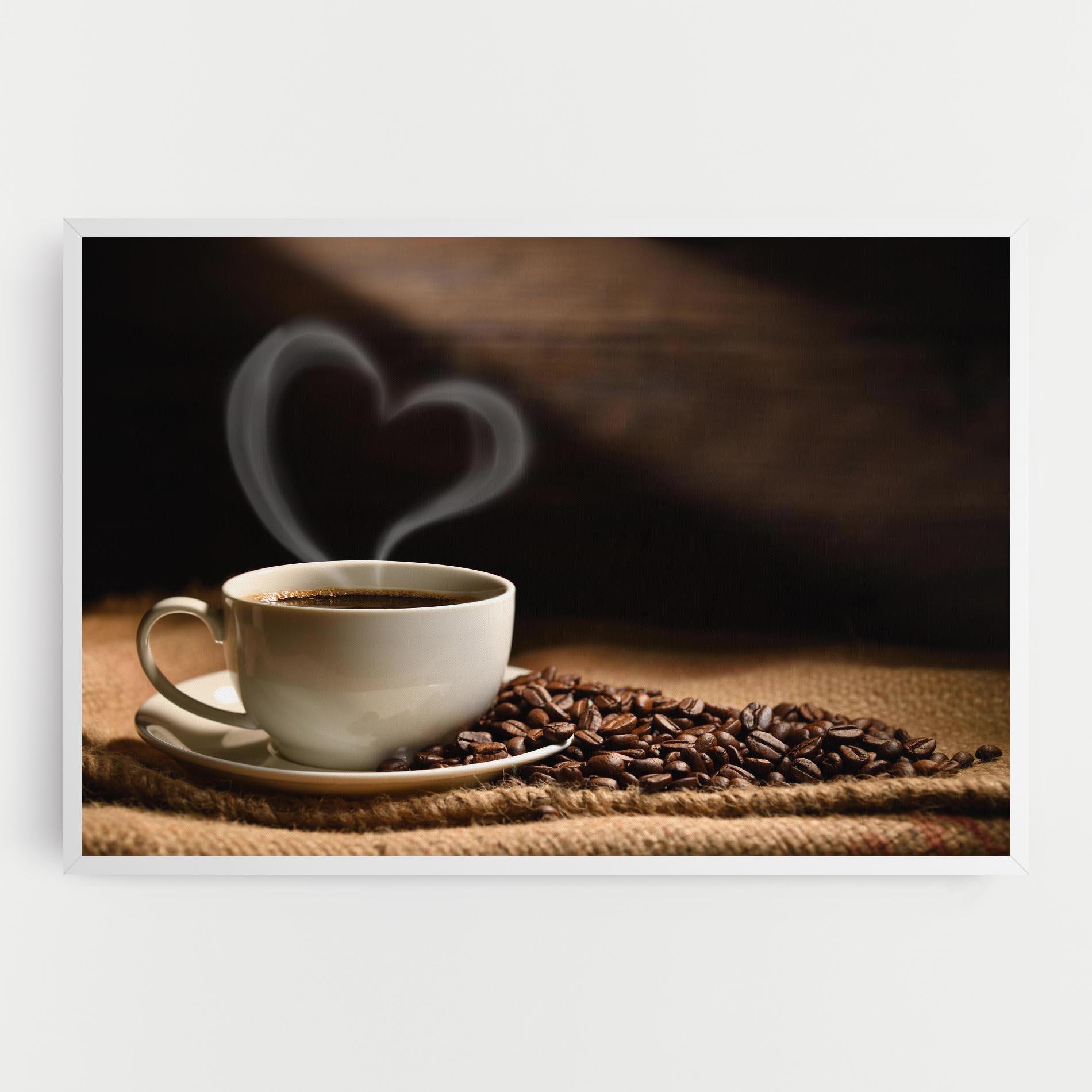 Leinwandbild Heart Coffee Smoke mockup 0