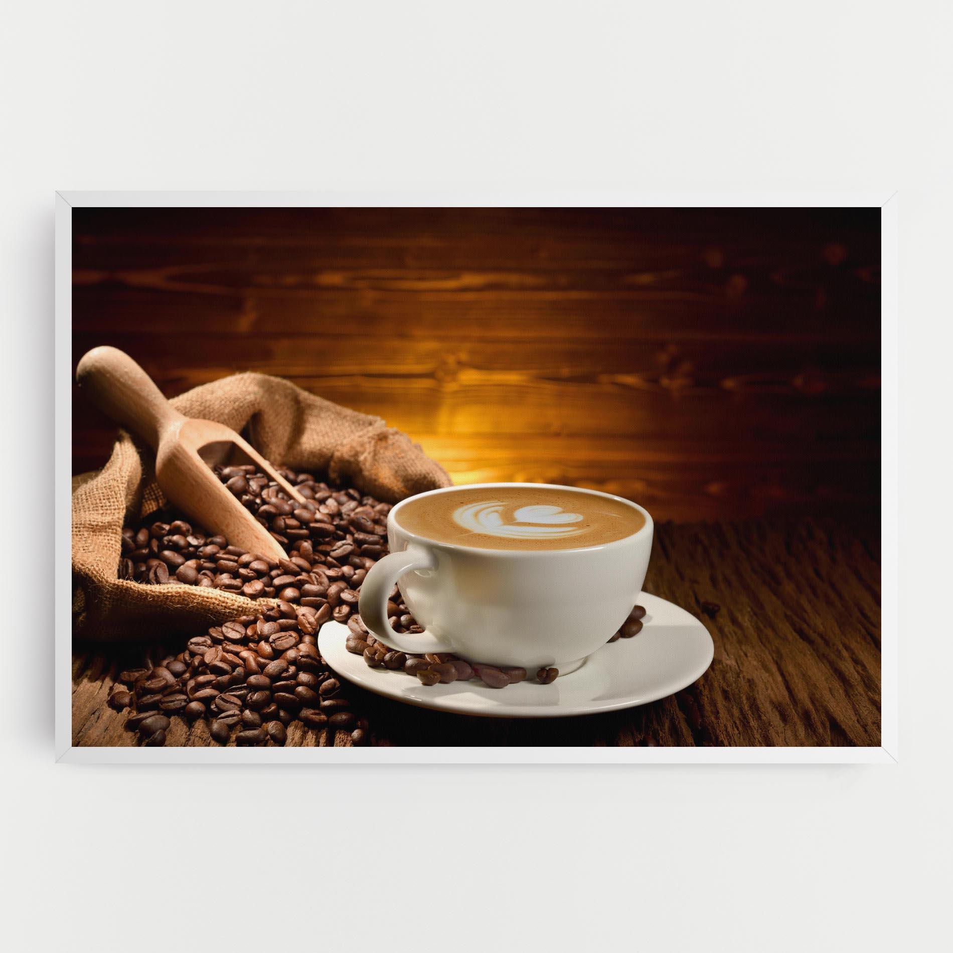 Leinwandbild Latte Coffee mockup 0