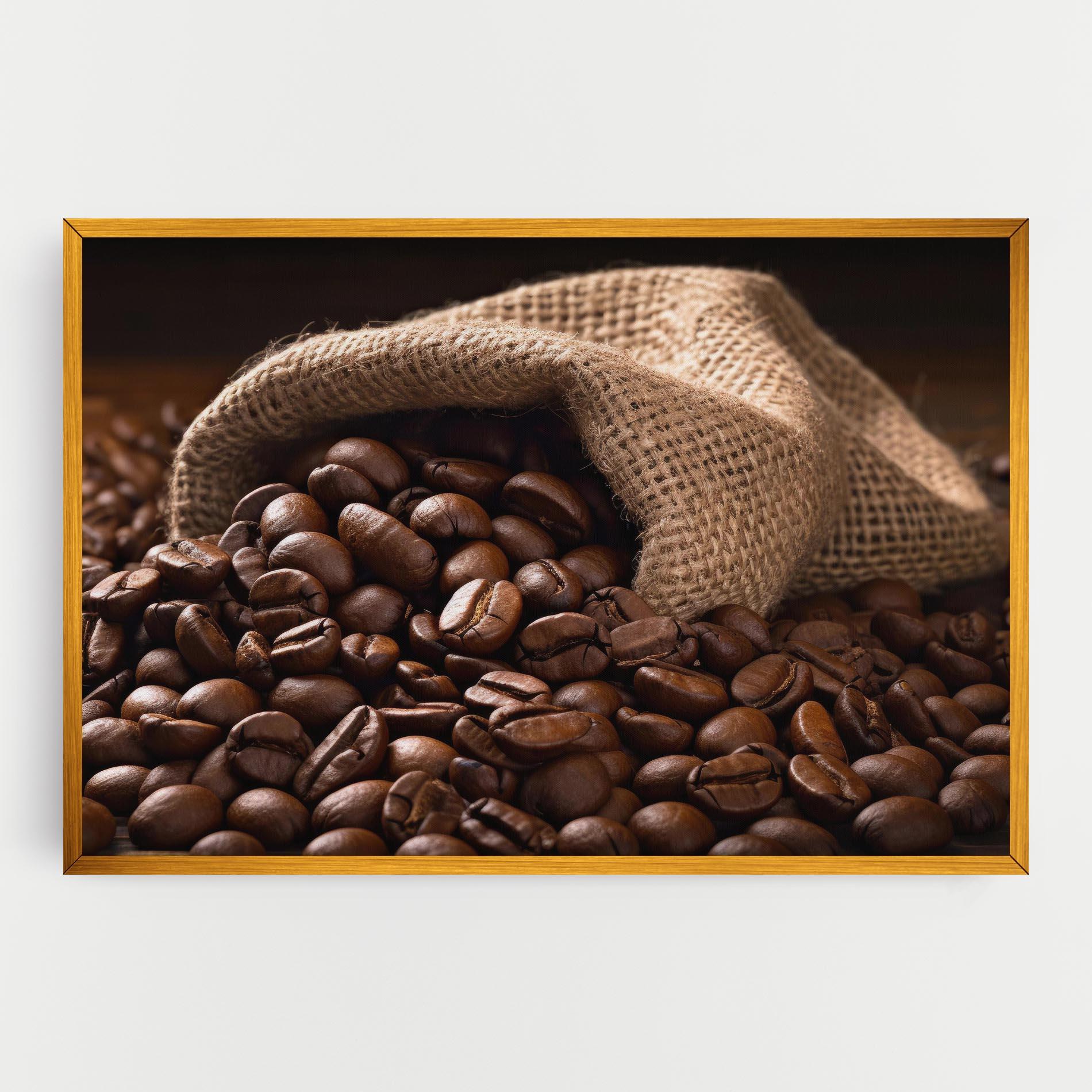 Leinwandbild Bag Of Coffee Beans mockup 0