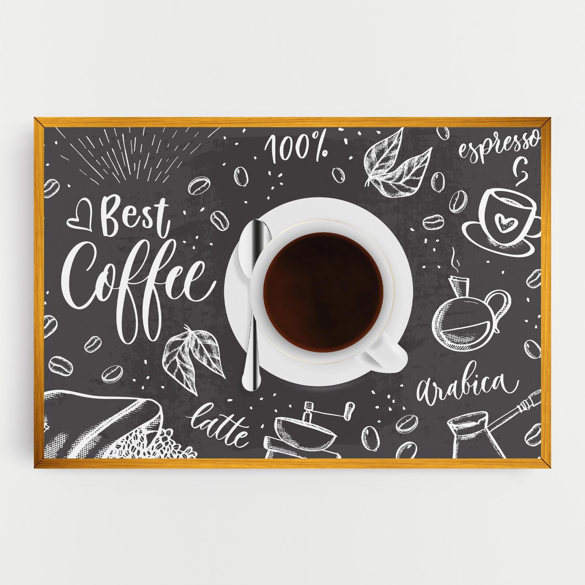 Leinwandbild Best Coffee mockup 0