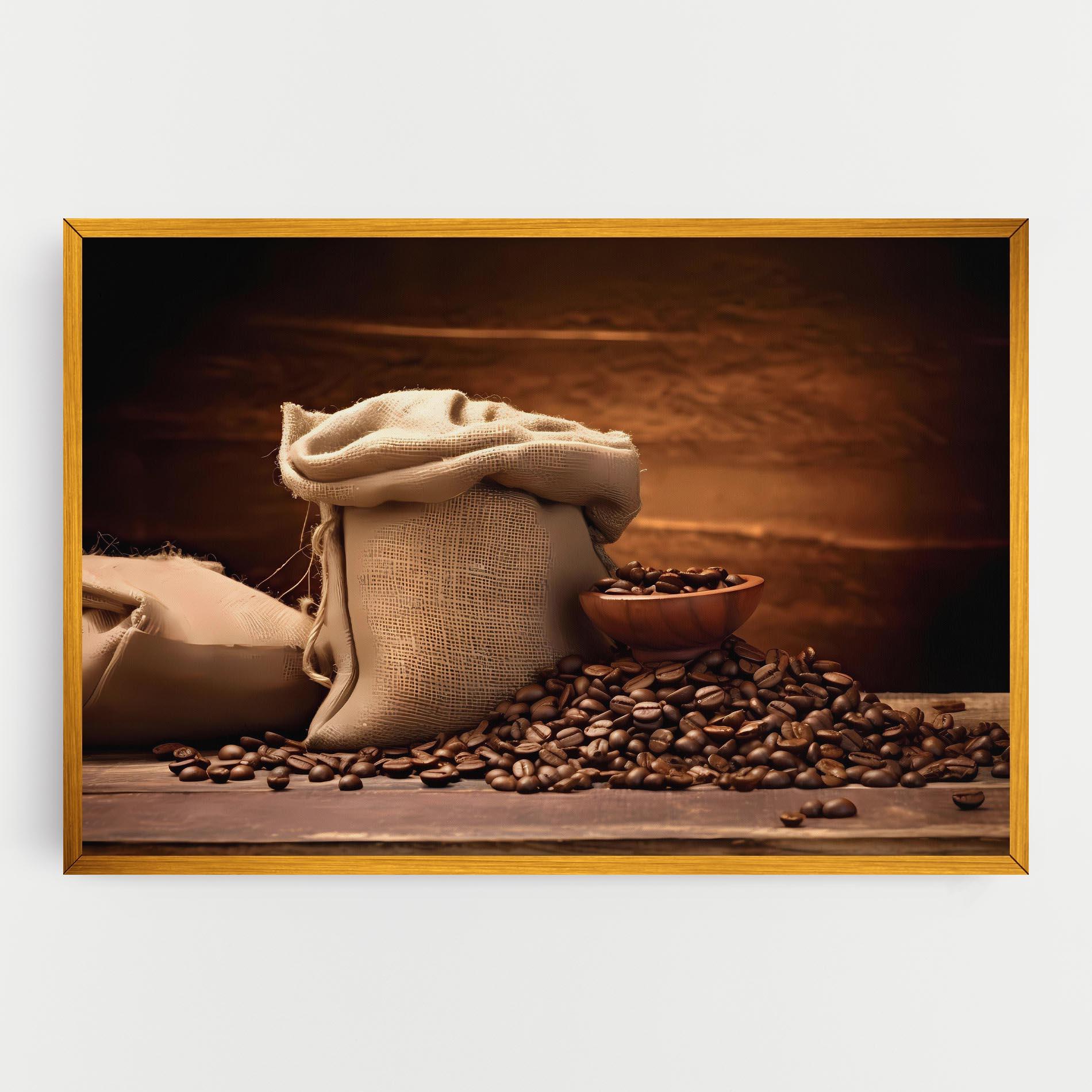 Leinwandbild Big Bag Of Coffee Beans mockup 0