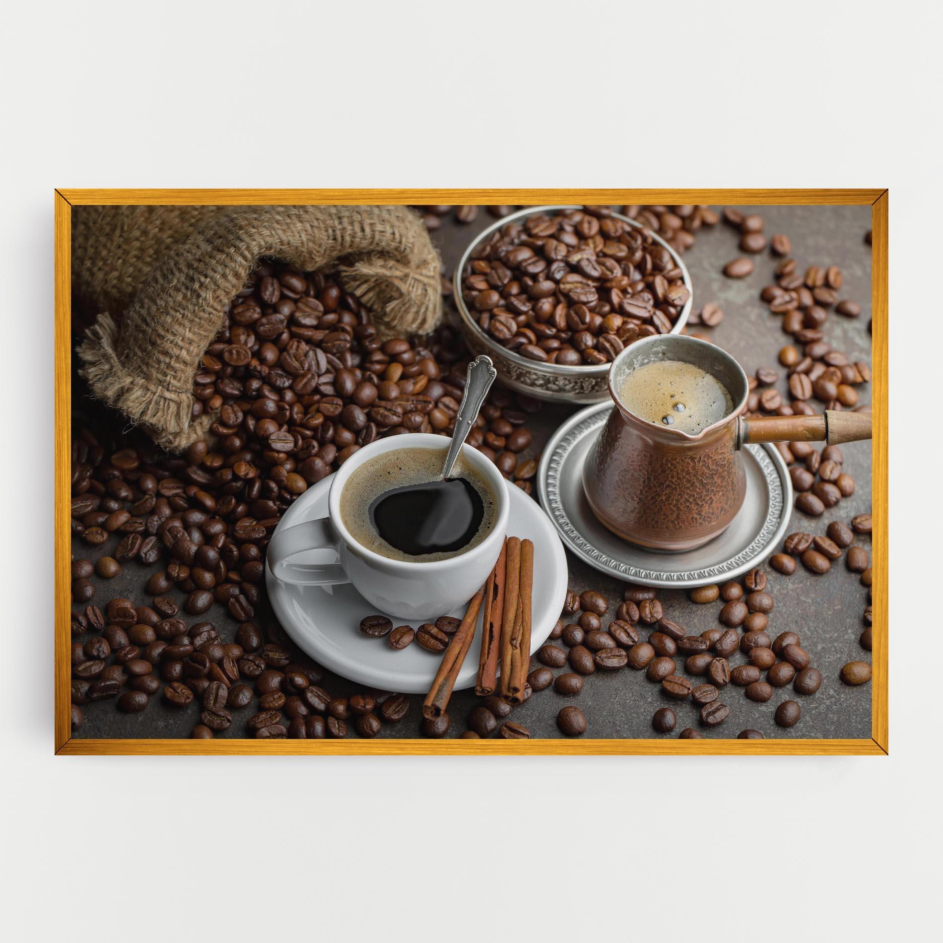Leinwandbild Black Coffee Bean mockup 0