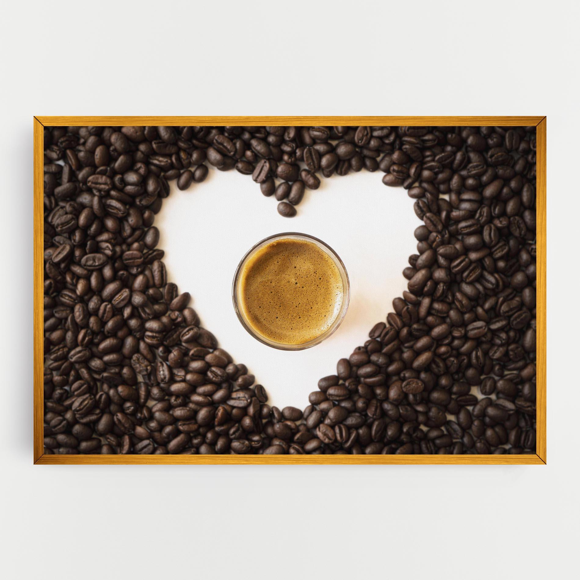 Leinwandbild Coffee Bean Heart mockup 0