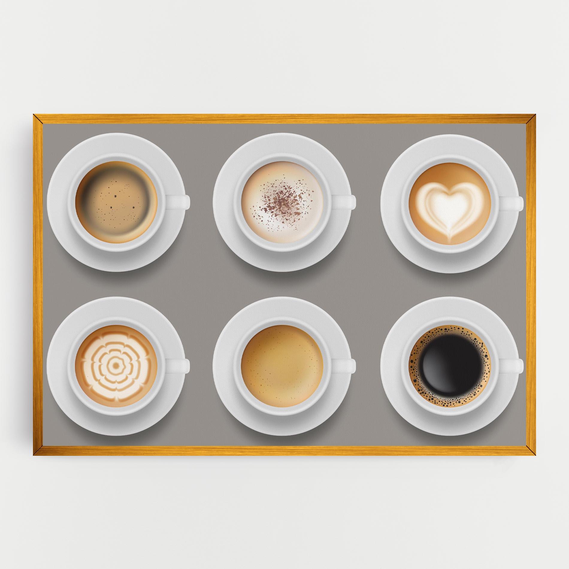 Leinwandbild Coffee Cups Mix mockup 0