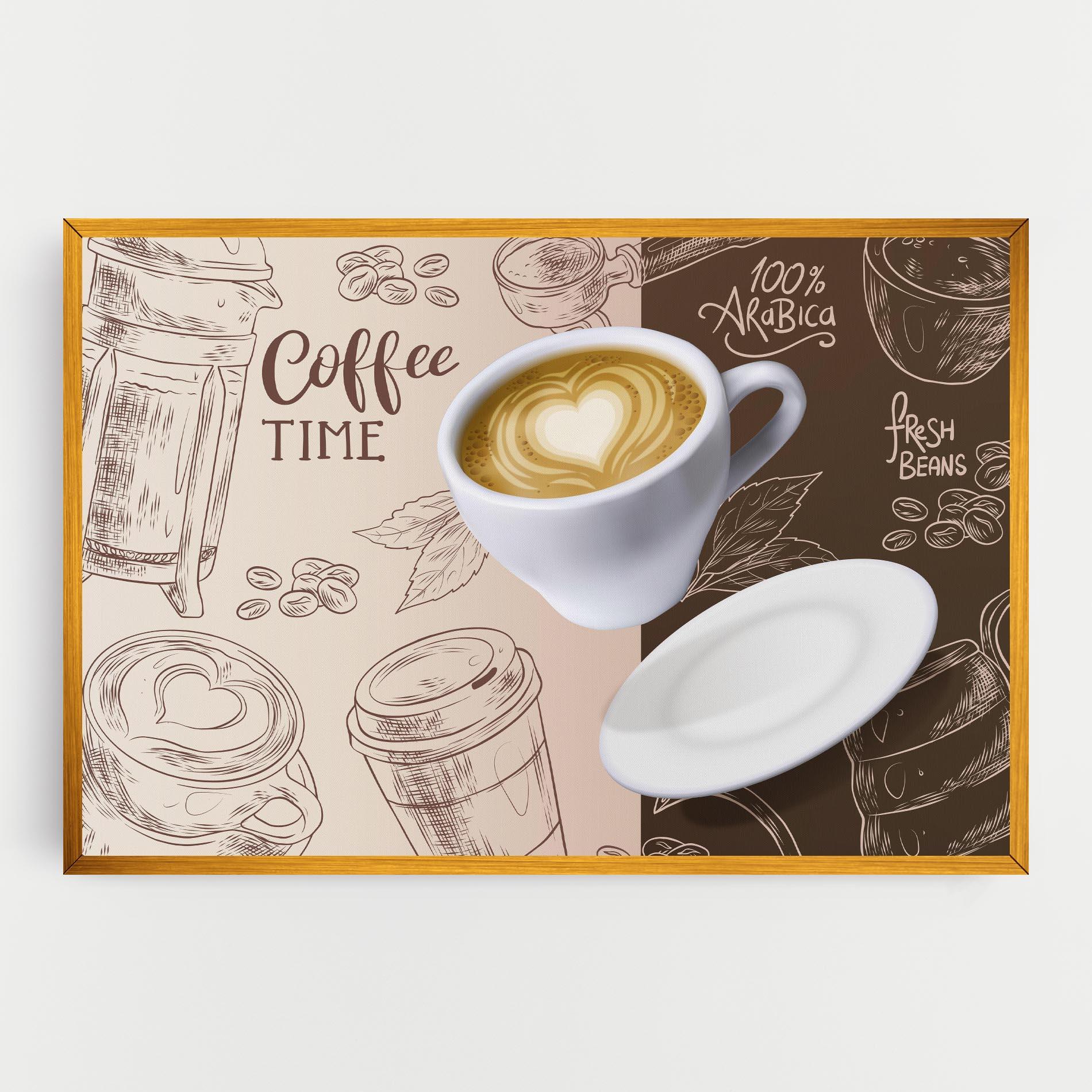 Leinwandbild Coffee Time mockup 0