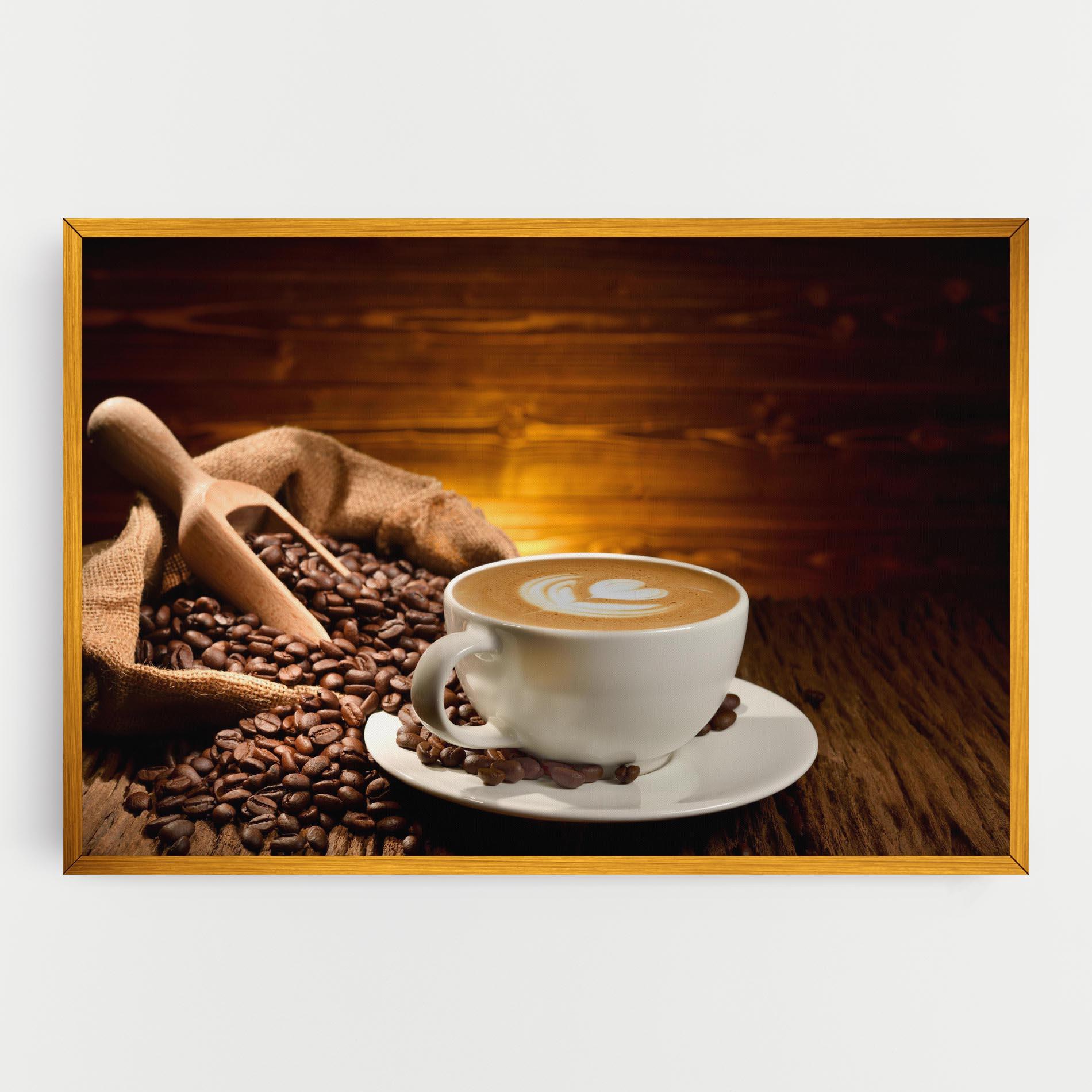 Leinwandbild Latte Coffee mockup 0