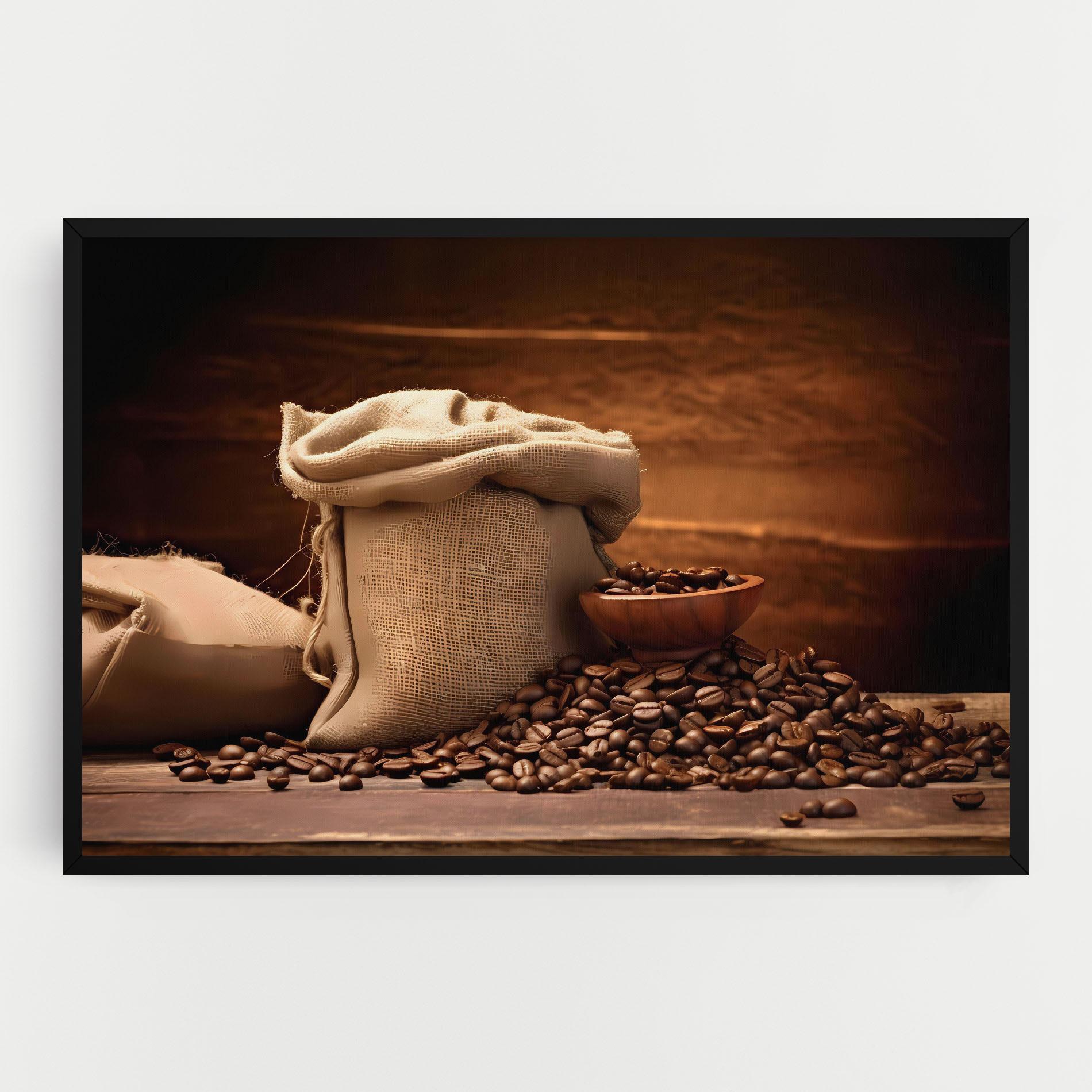 Leinwandbild Big Bag Of Coffee Beans mockup 0