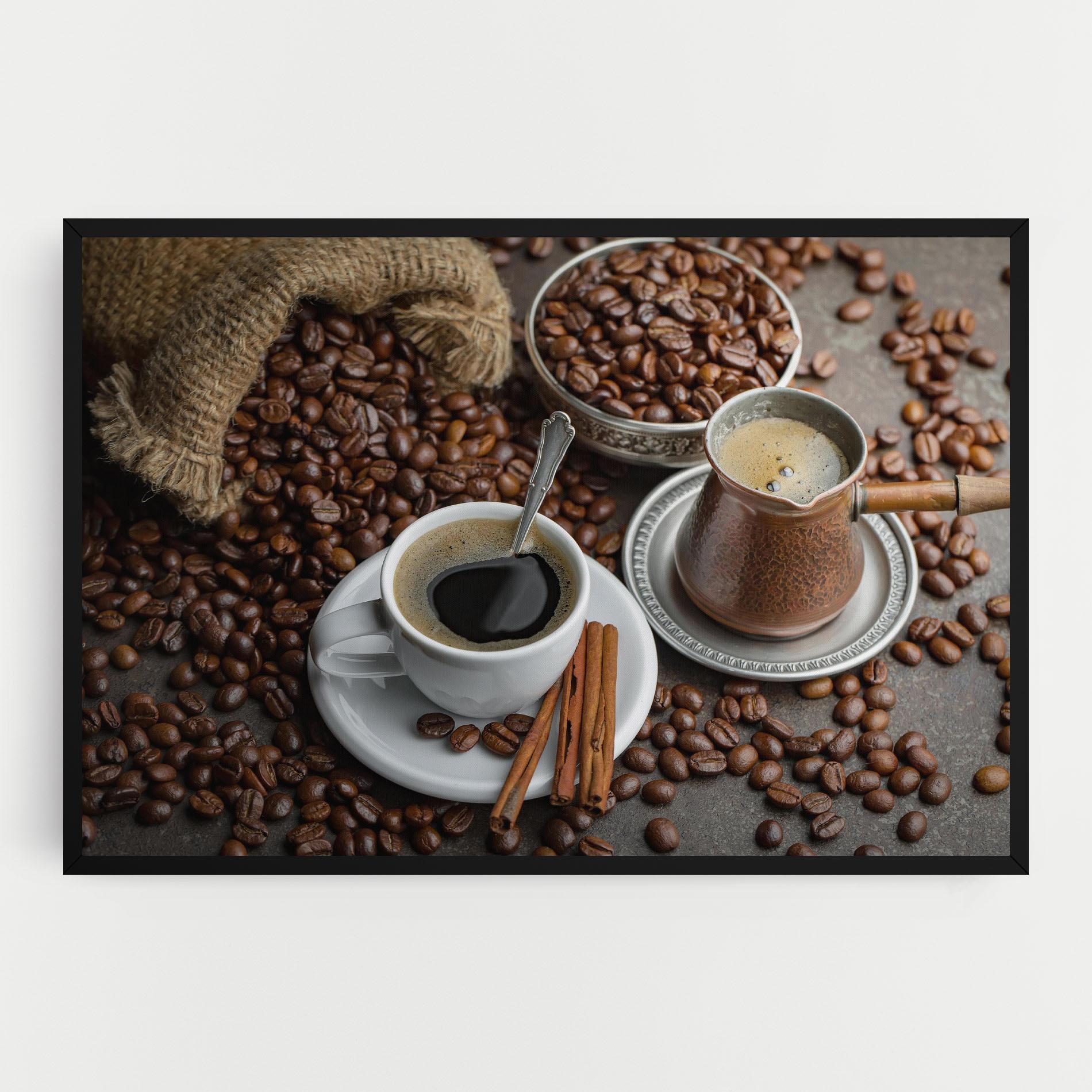 Leinwandbild Black Coffee Bean mockup 0