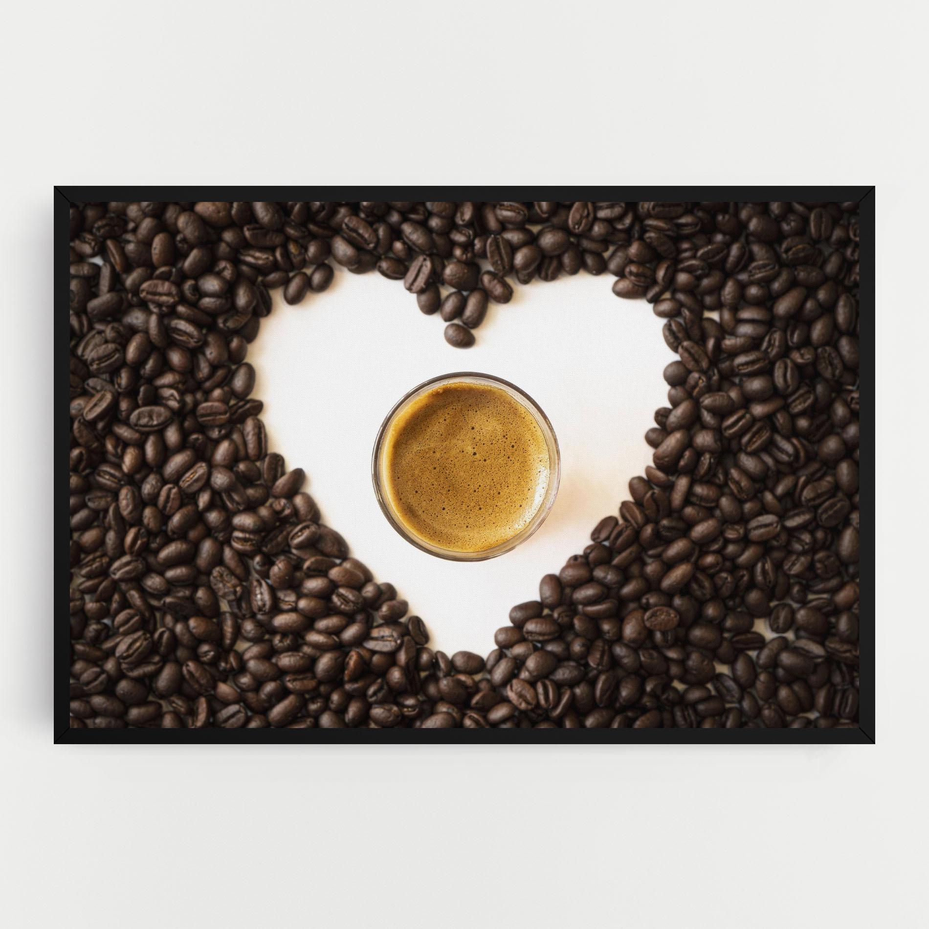 Leinwandbild Coffee Bean Heart mockup 0