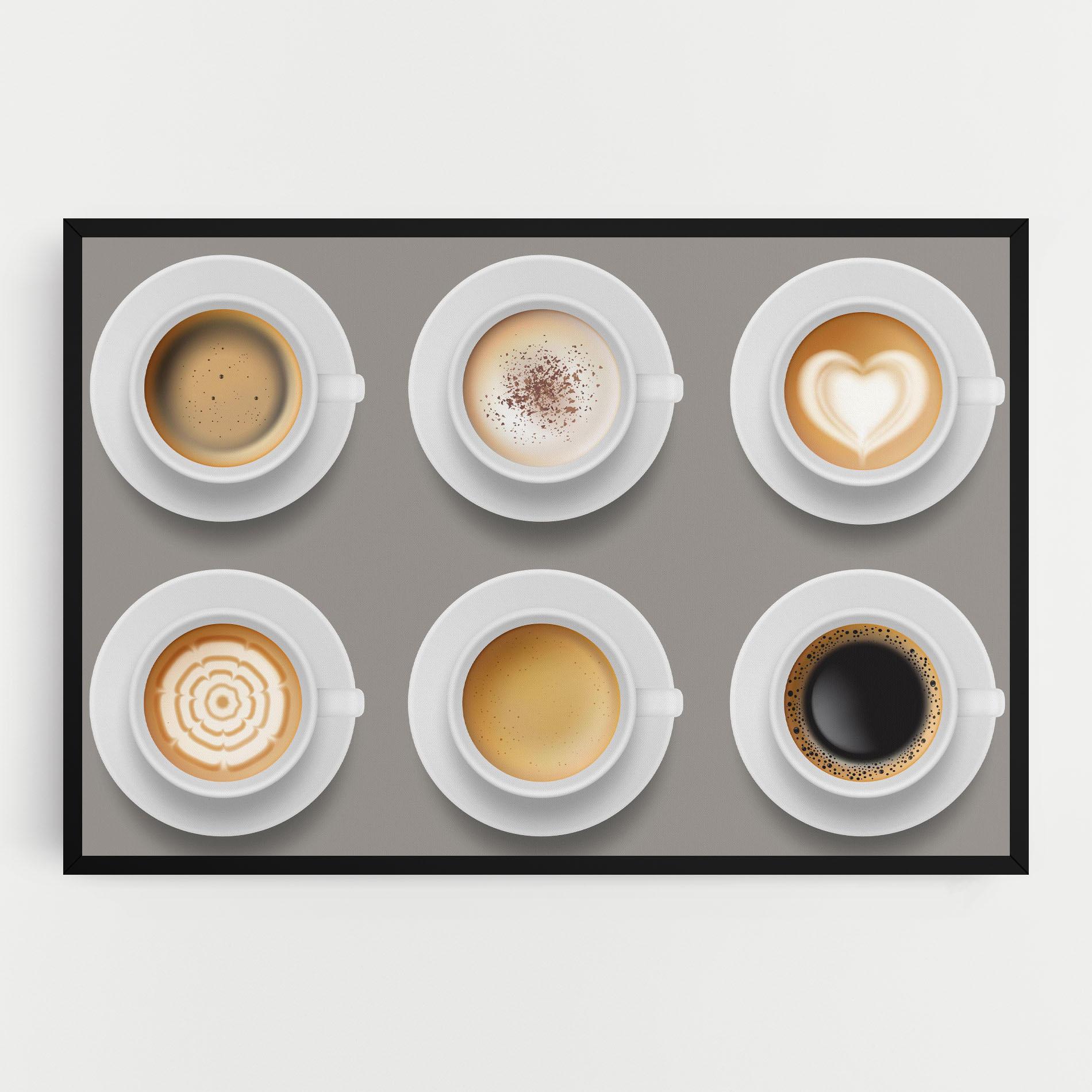 Leinwandbild Coffee Cups Mix mockup 0