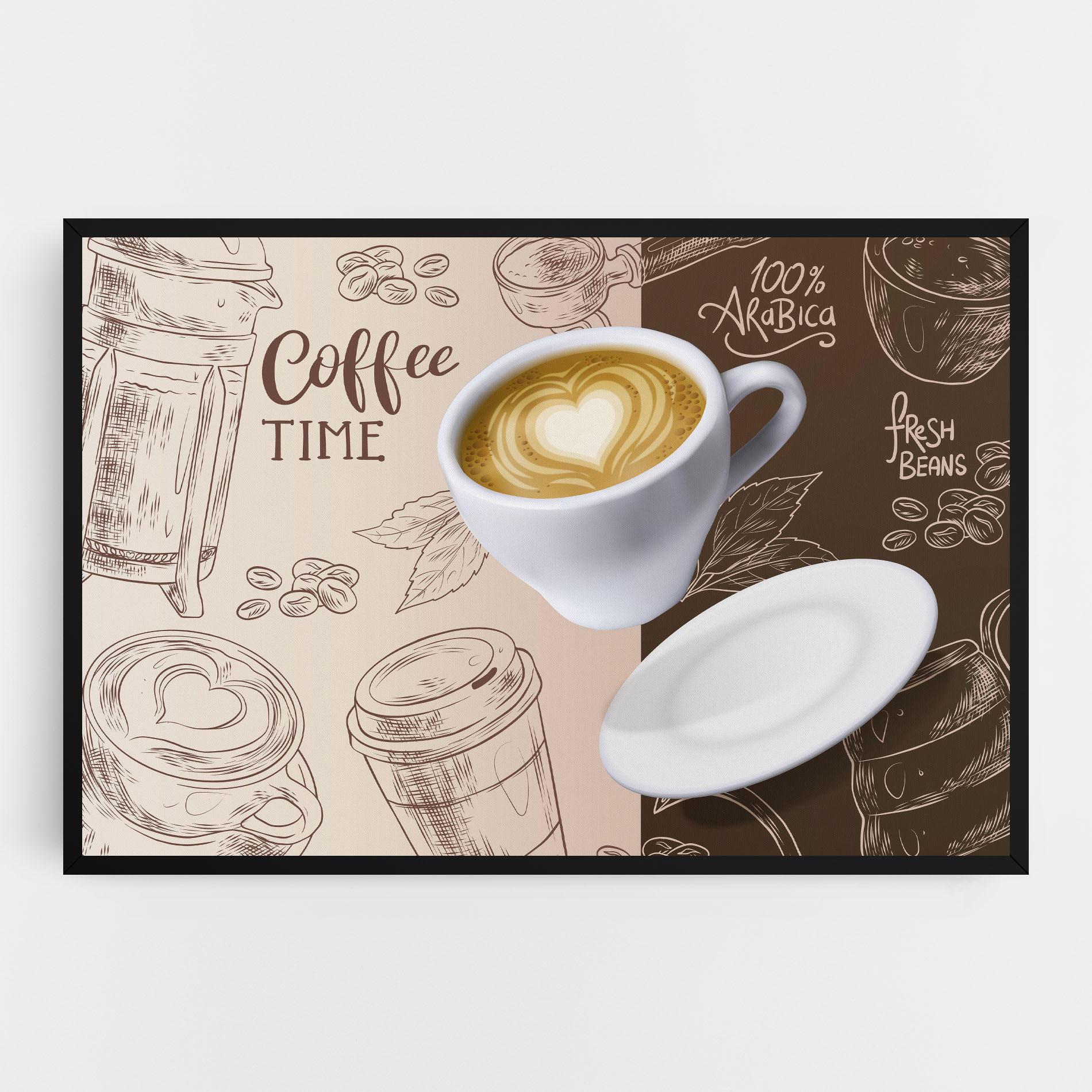 Leinwandbild Coffee Time mockup 0