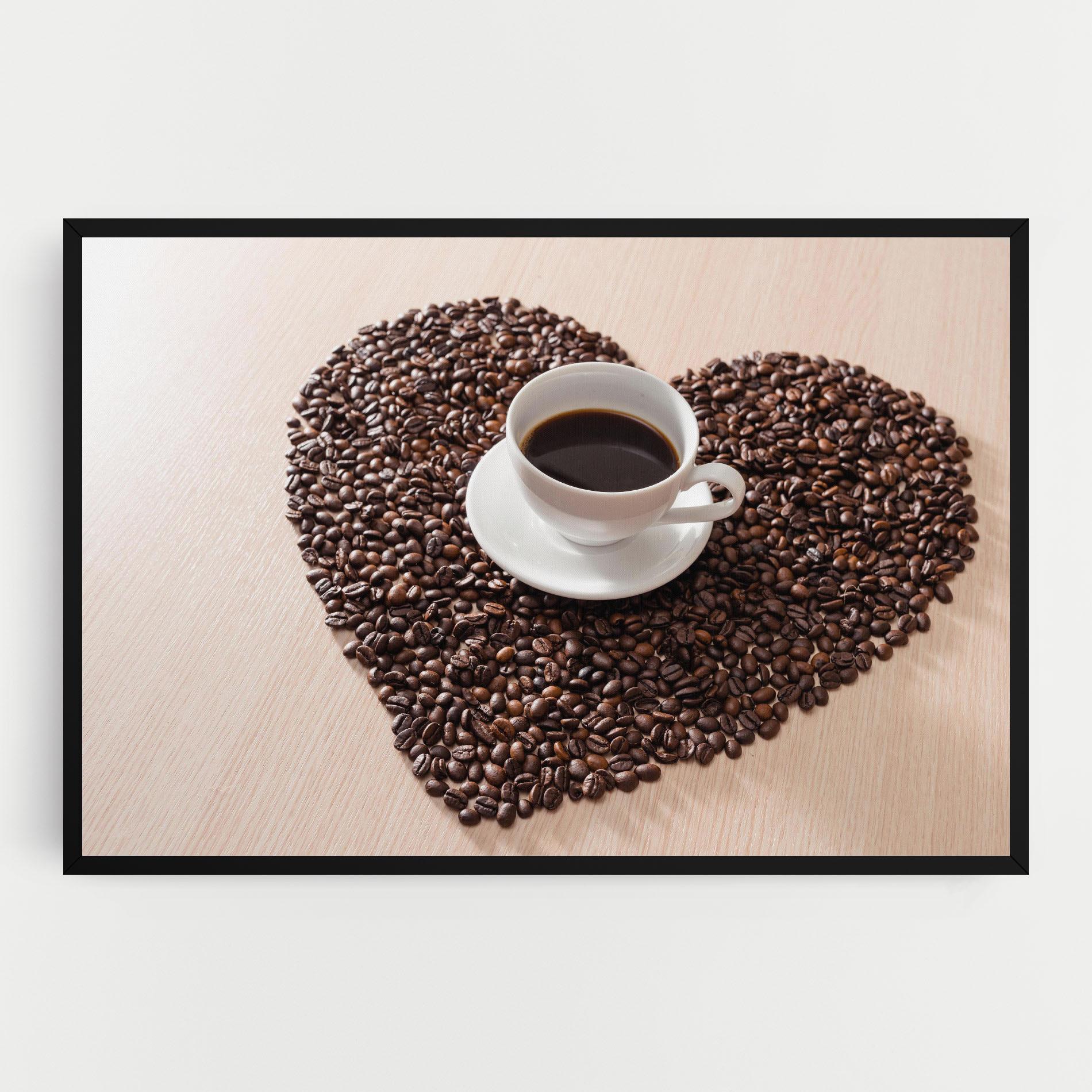 Leinwandbild Heart Coffee Beans mockup 0
