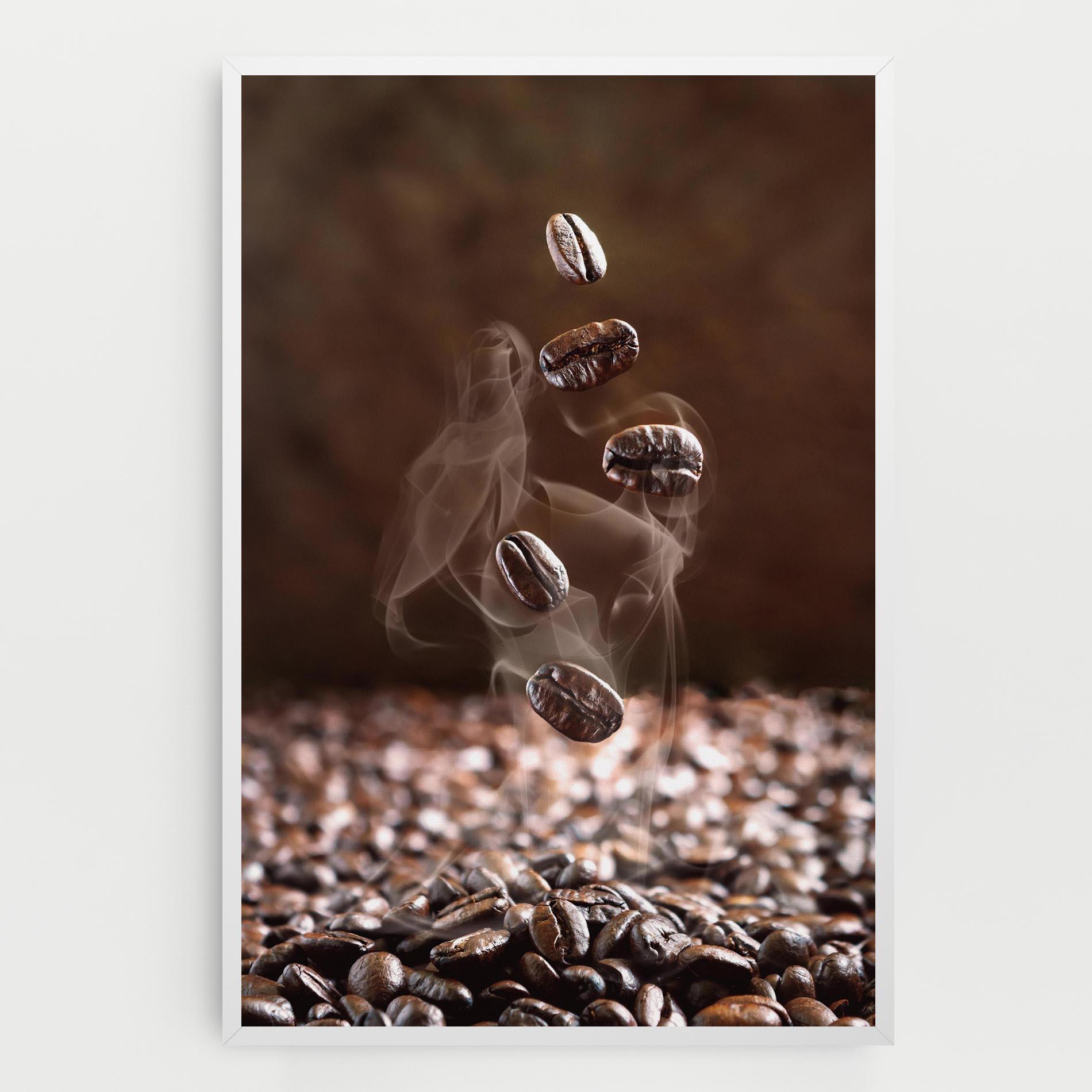 Leinwandbild Close Up Falling Beans mockup 0