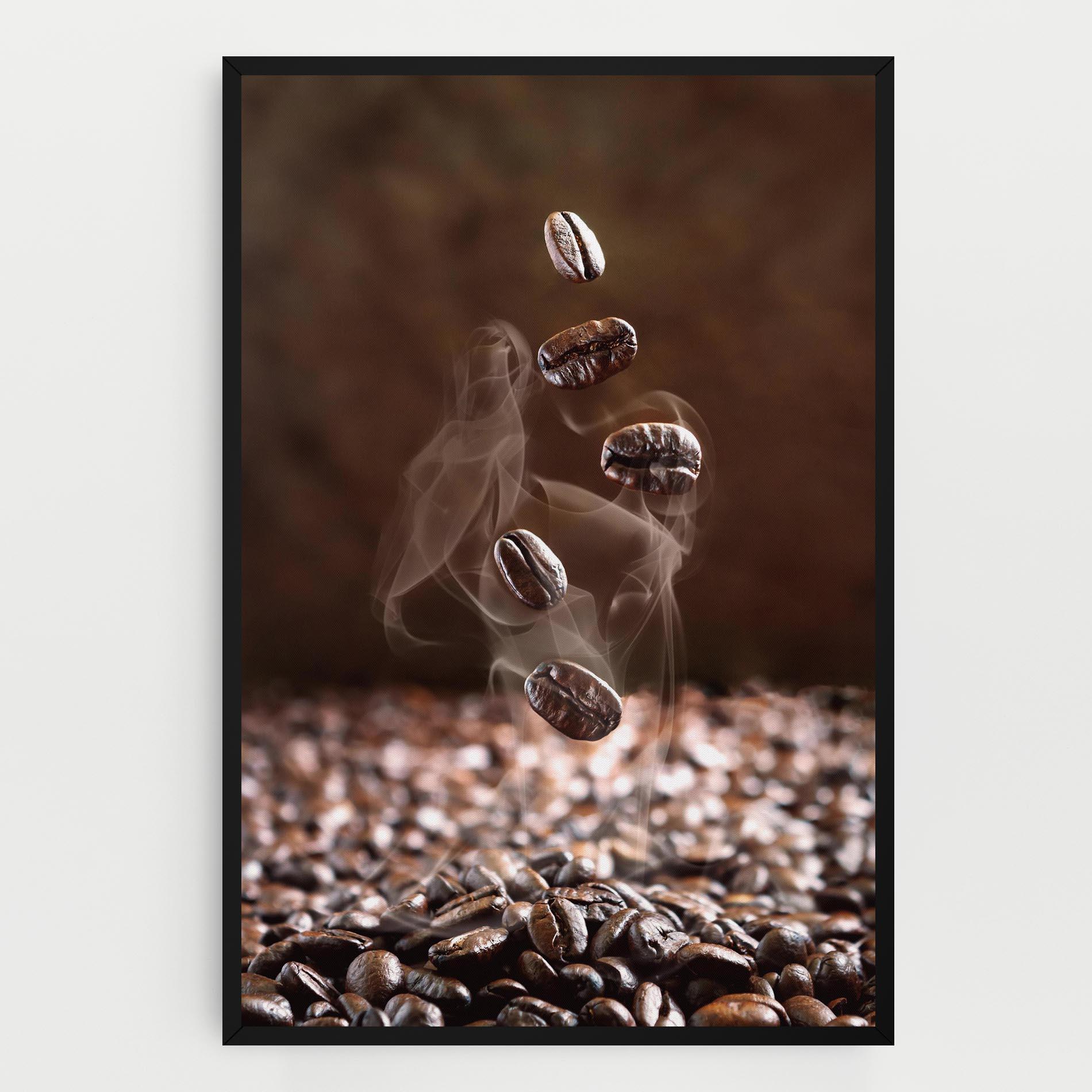 Leinwandbild Close Up Falling Beans mockup 0