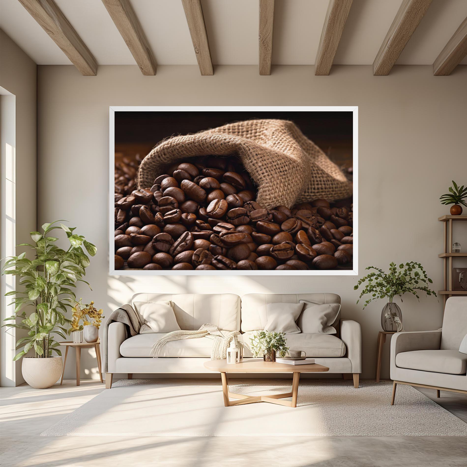 Leinwandbild Bag Of Coffee Beans mockup 6