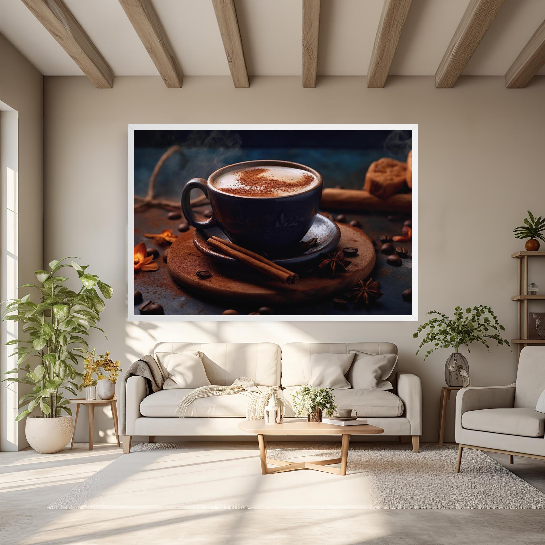 Leinwandbild Cinnamon Coffee Cup mockup 6