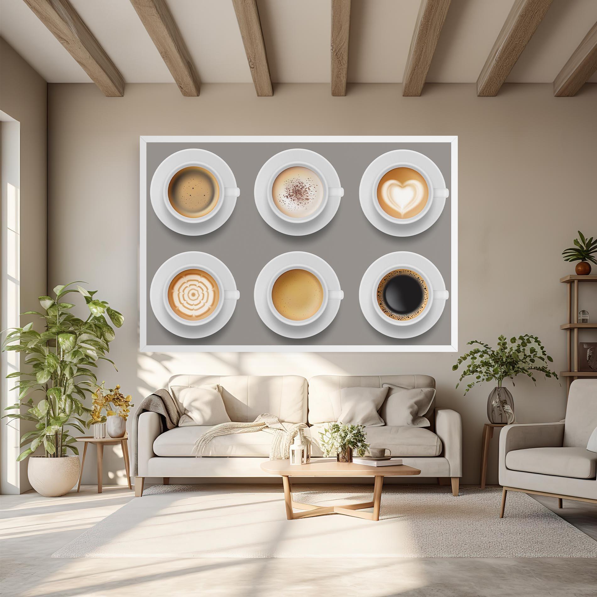 Leinwandbild Coffee Cups Mix mockup 6