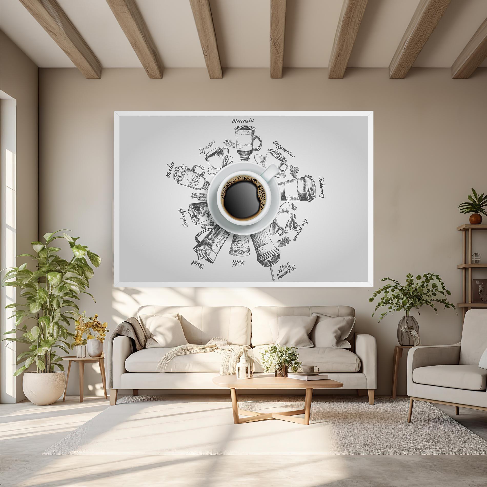 Leinwandbild Coffee List mockup 6