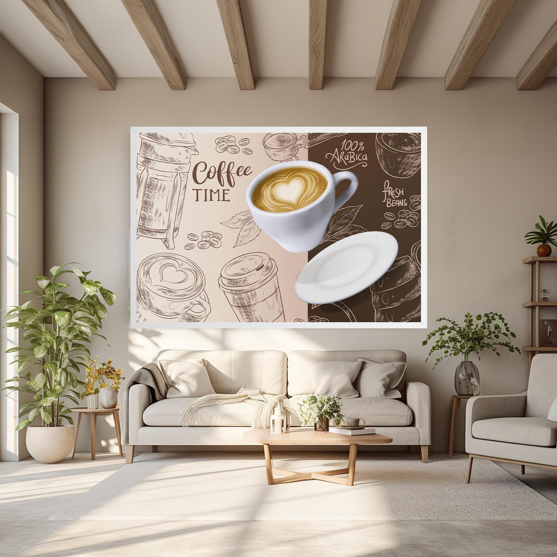 Leinwandbild Coffee Time mockup 6