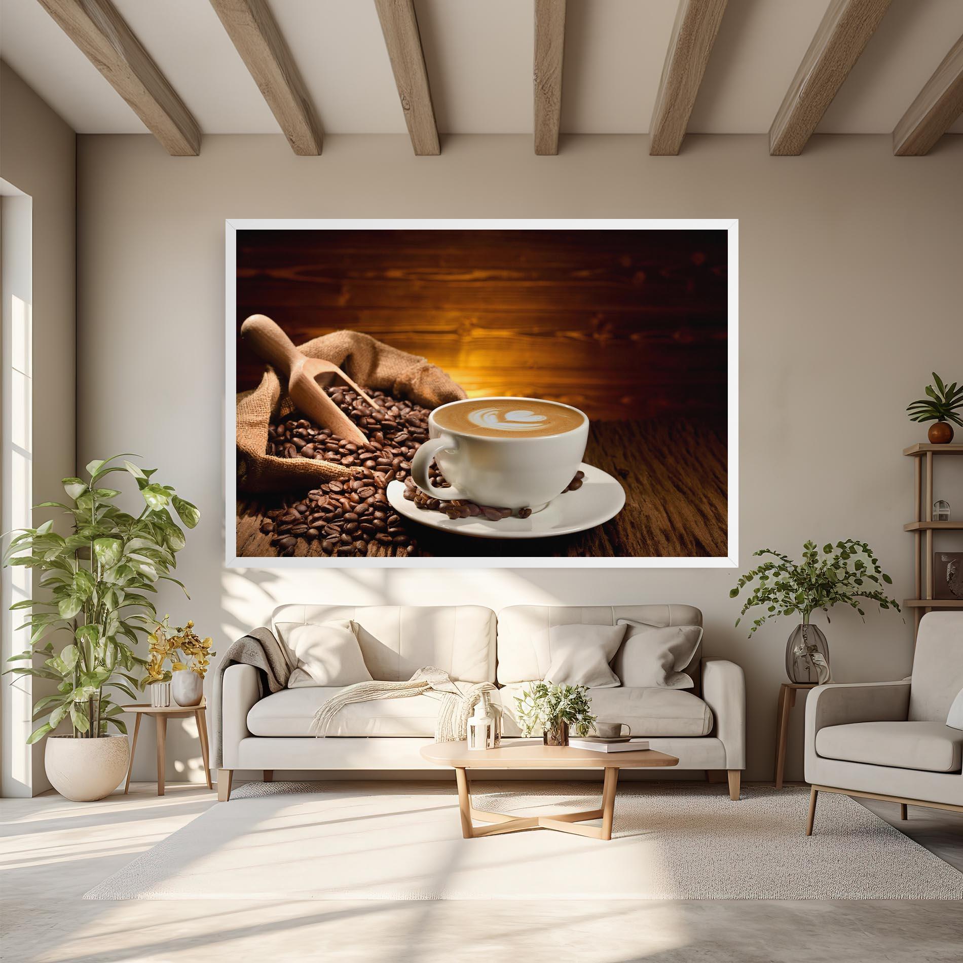 Leinwandbild Latte Coffee mockup 6