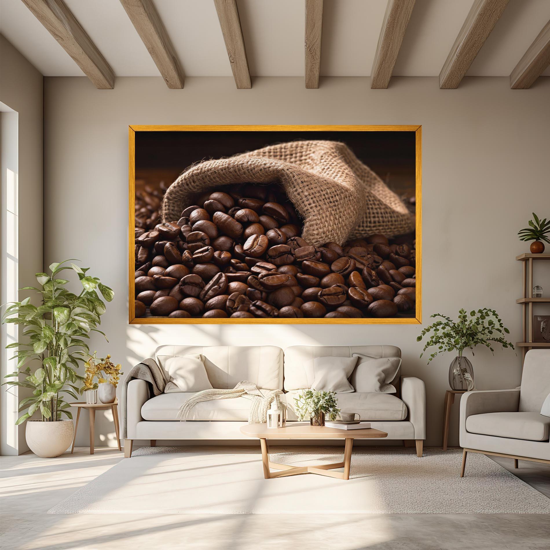 Leinwandbild Bag Of Coffee Beans mockup 6