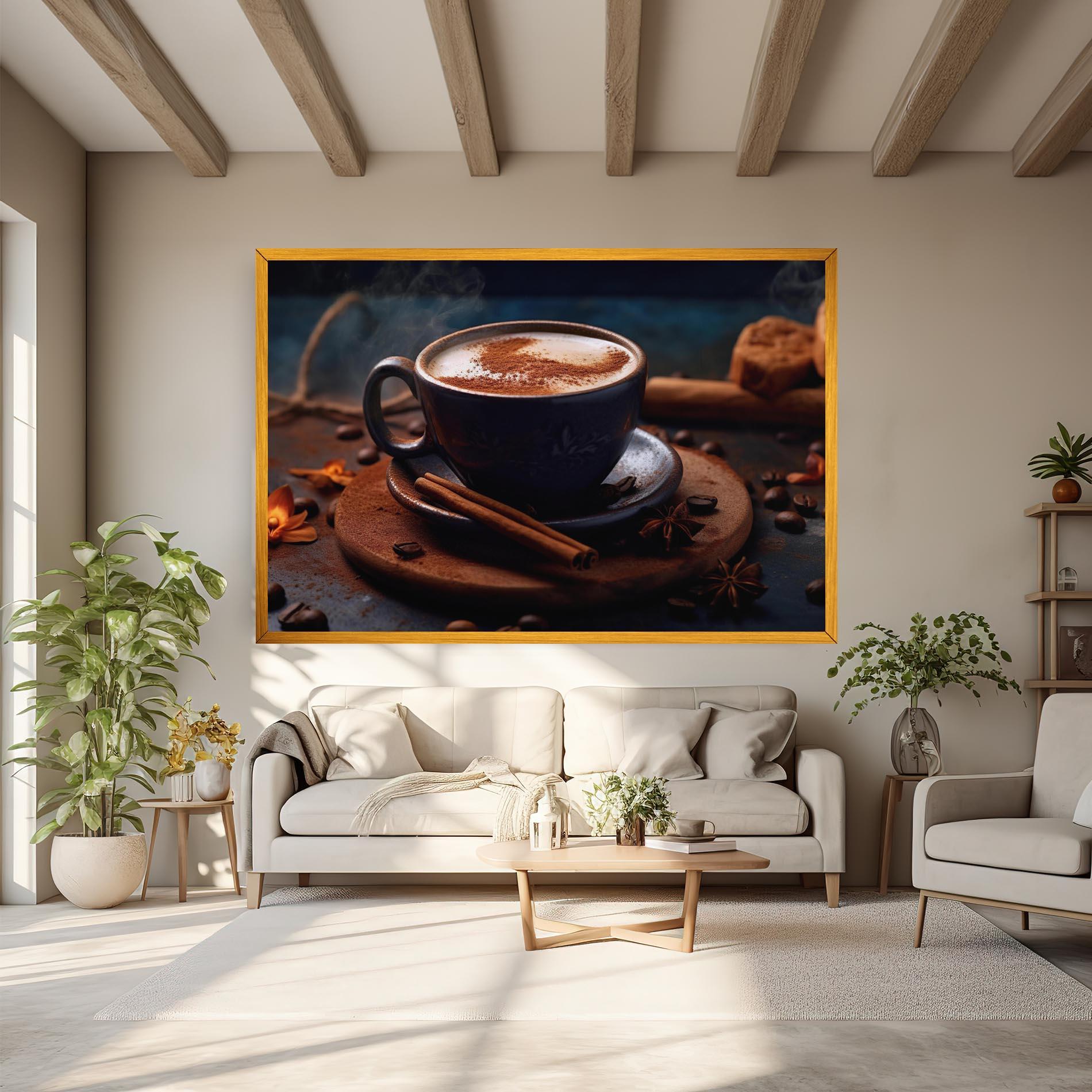 Leinwandbild Cinnamon Coffee Cup mockup 6