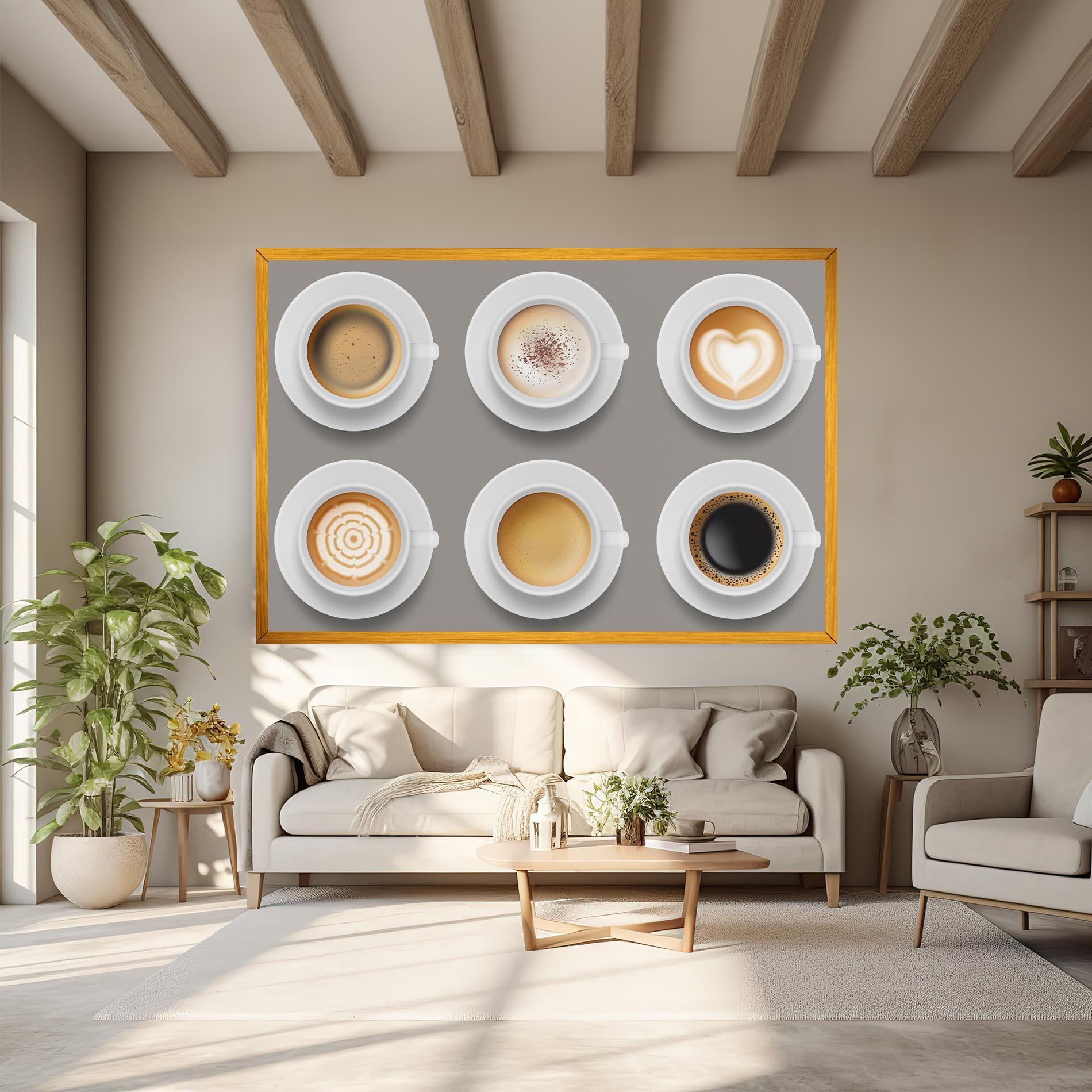 Leinwandbild Coffee Cups Mix mockup 6