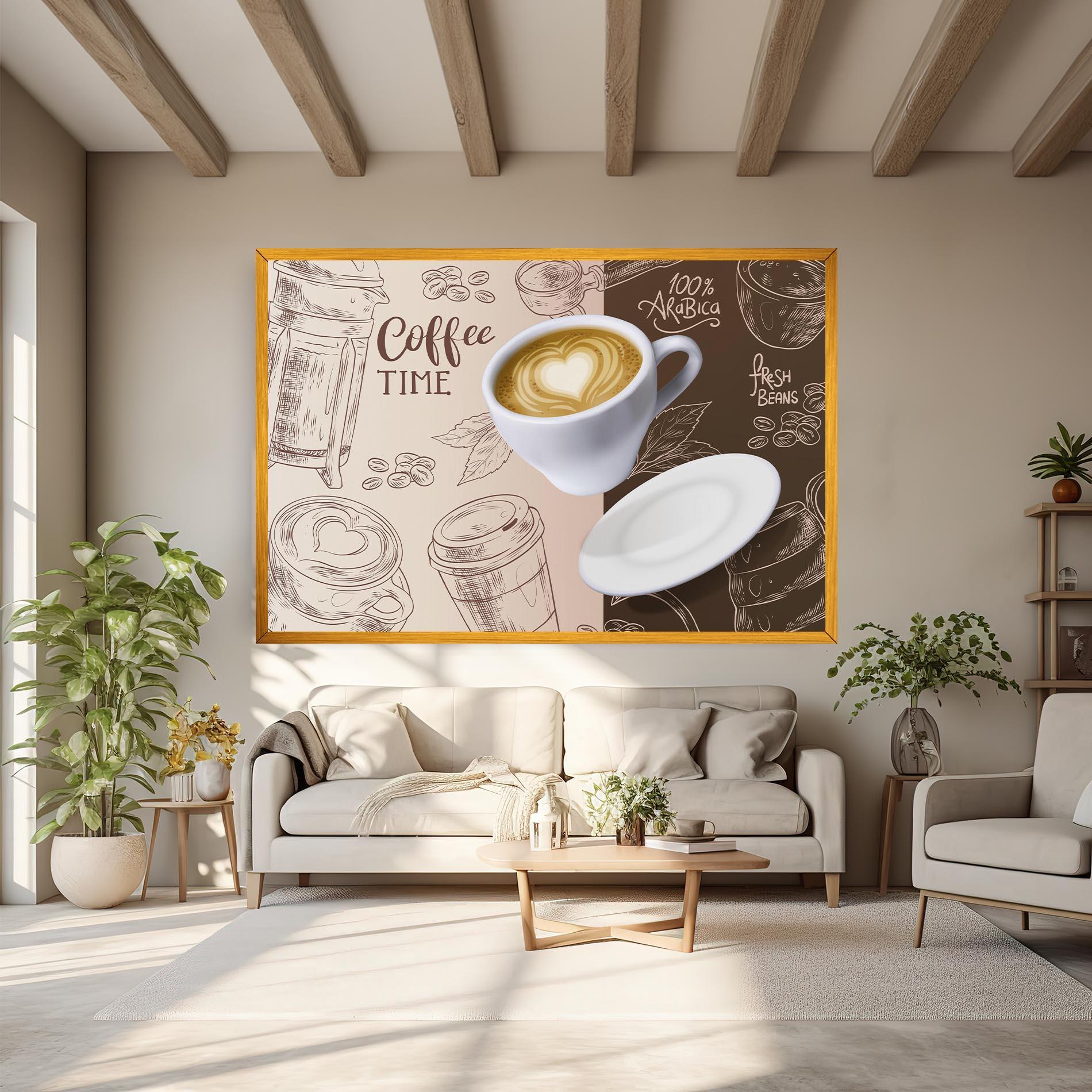 Leinwandbild Coffee Time mockup 6
