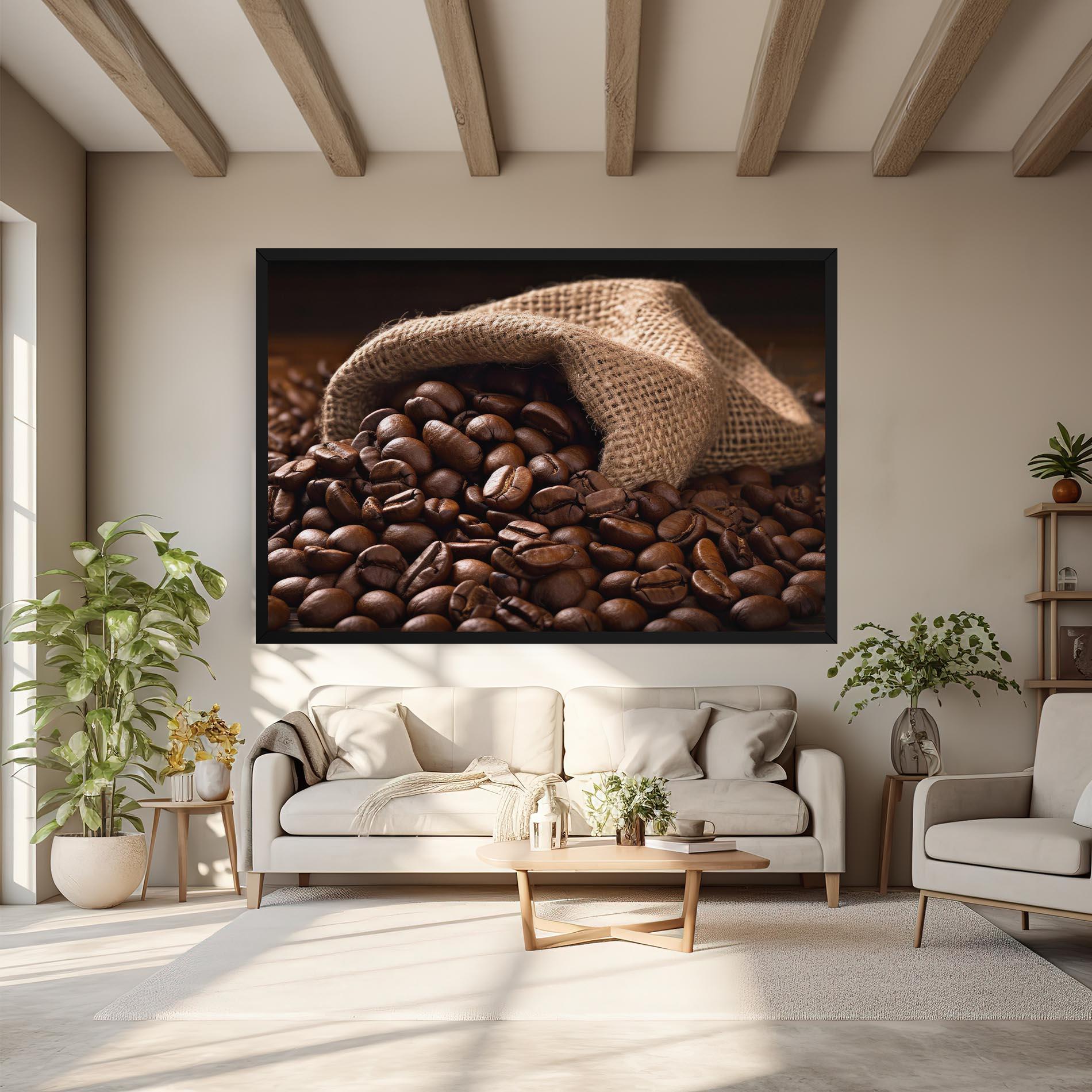 Leinwandbild Bag Of Coffee Beans mockup 6