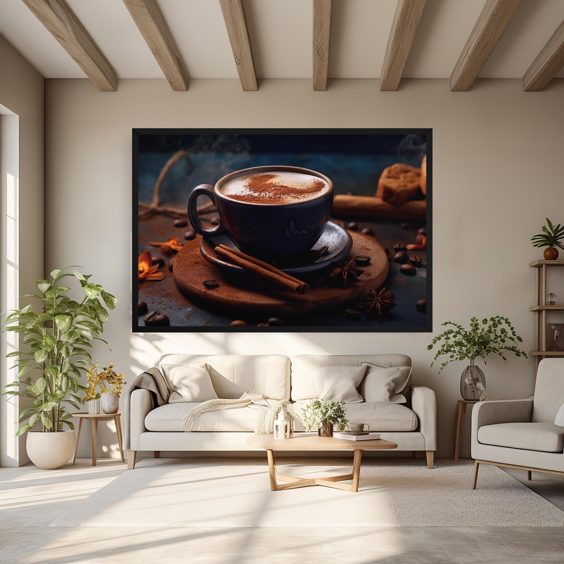 Leinwandbild Cinnamon Coffee Cup mockup 6