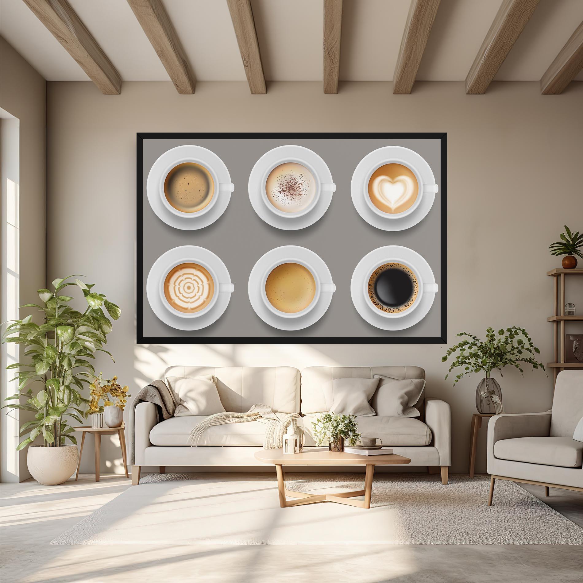 Leinwandbild Coffee Cups Mix mockup 6