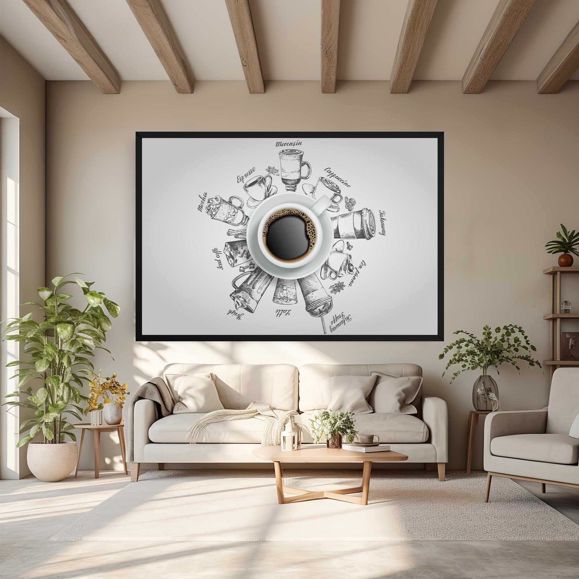 Leinwandbild Coffee List mockup 6