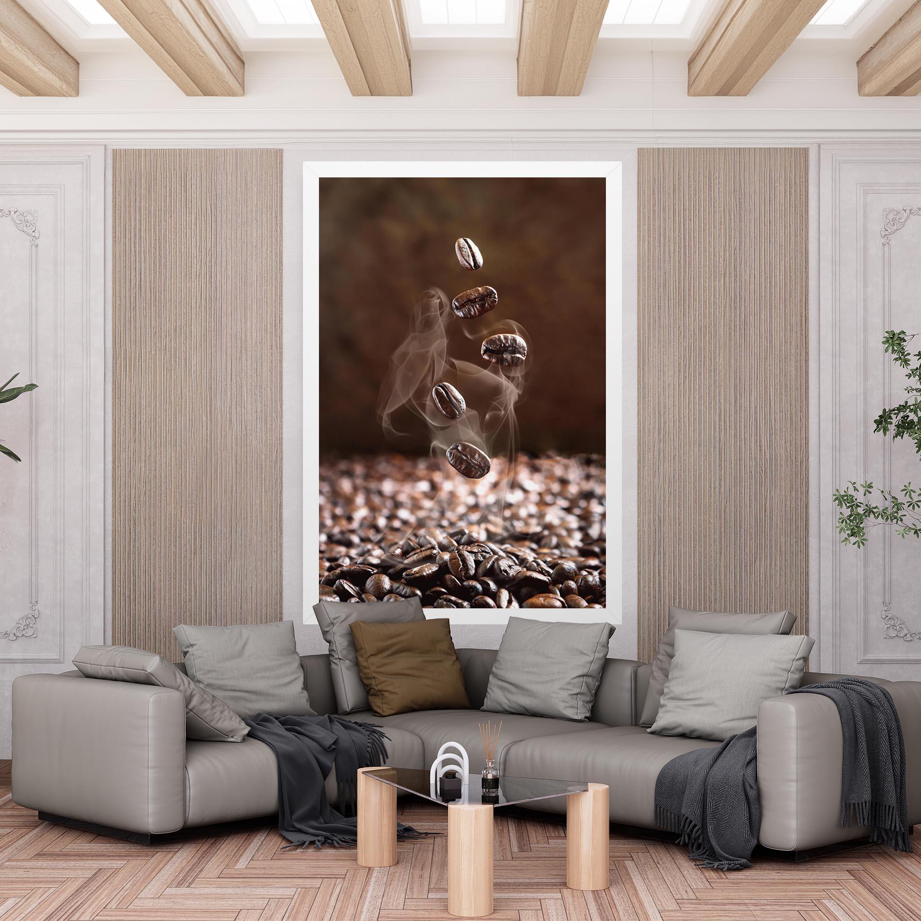 Leinwandbild Close Up Falling Beans mockup 6