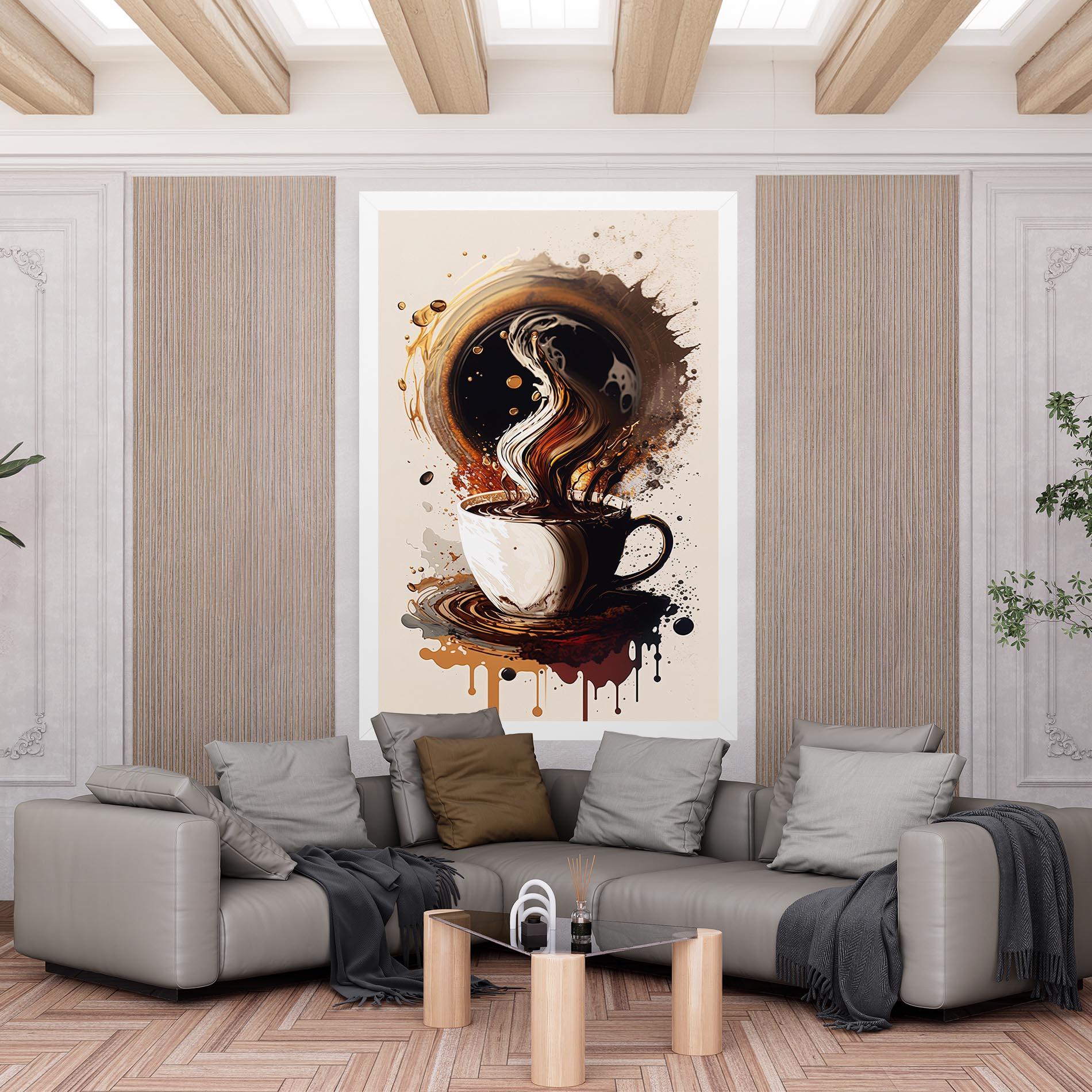 Leinwandbild Coffee Art mockup 6