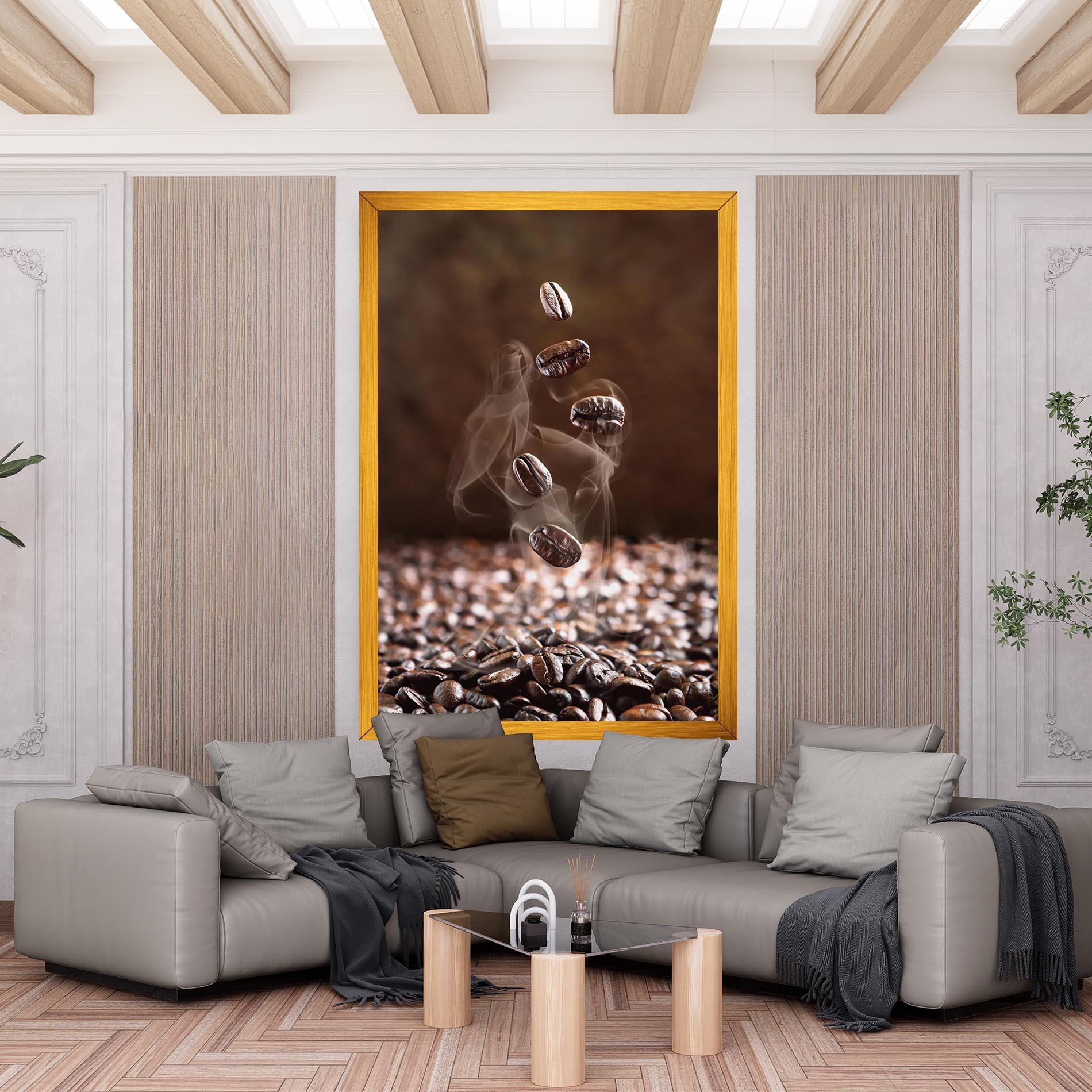 Leinwandbild Close Up Falling Beans mockup 6