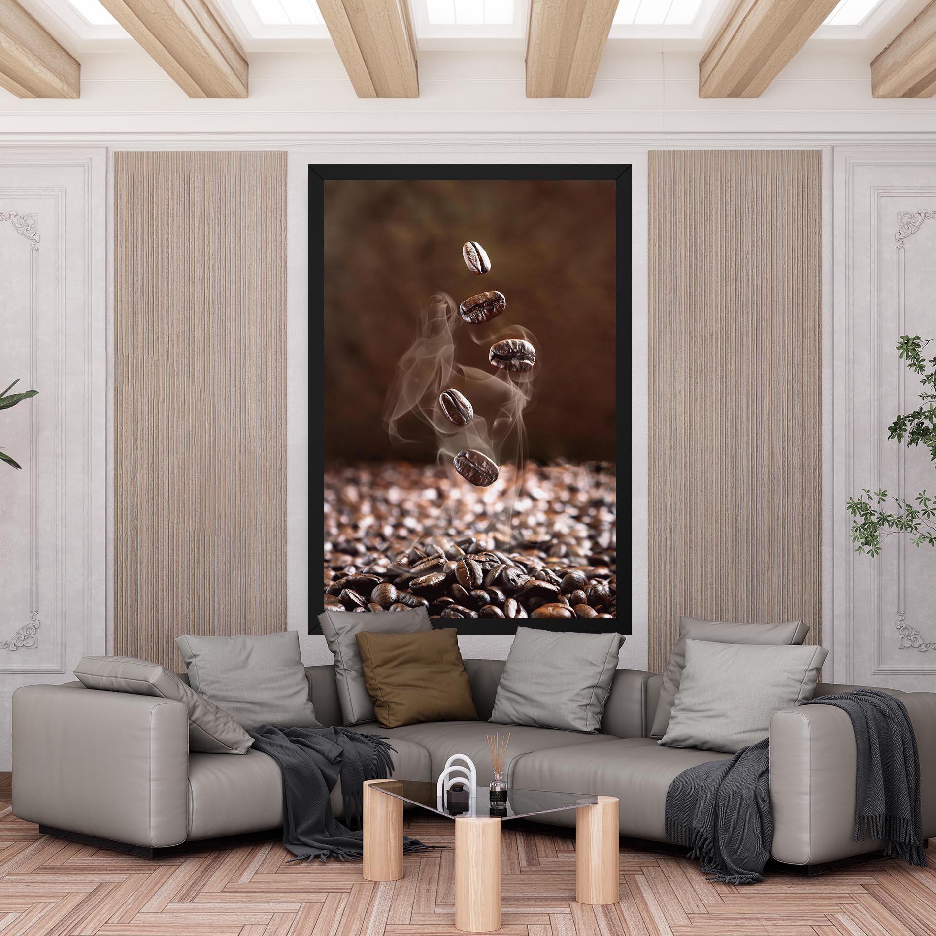 Leinwandbild Close Up Falling Beans mockup 6