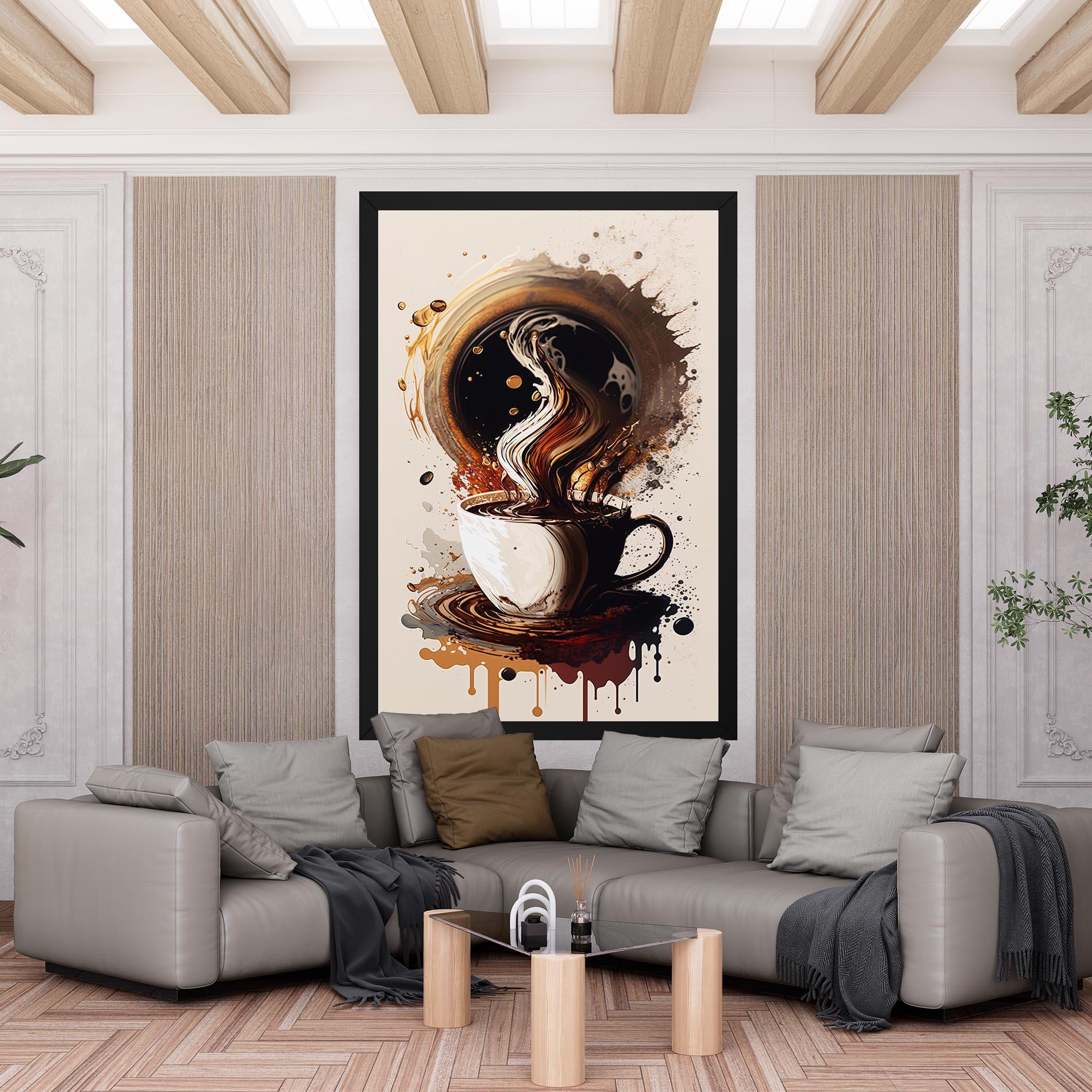 Leinwandbild Coffee Art mockup 6