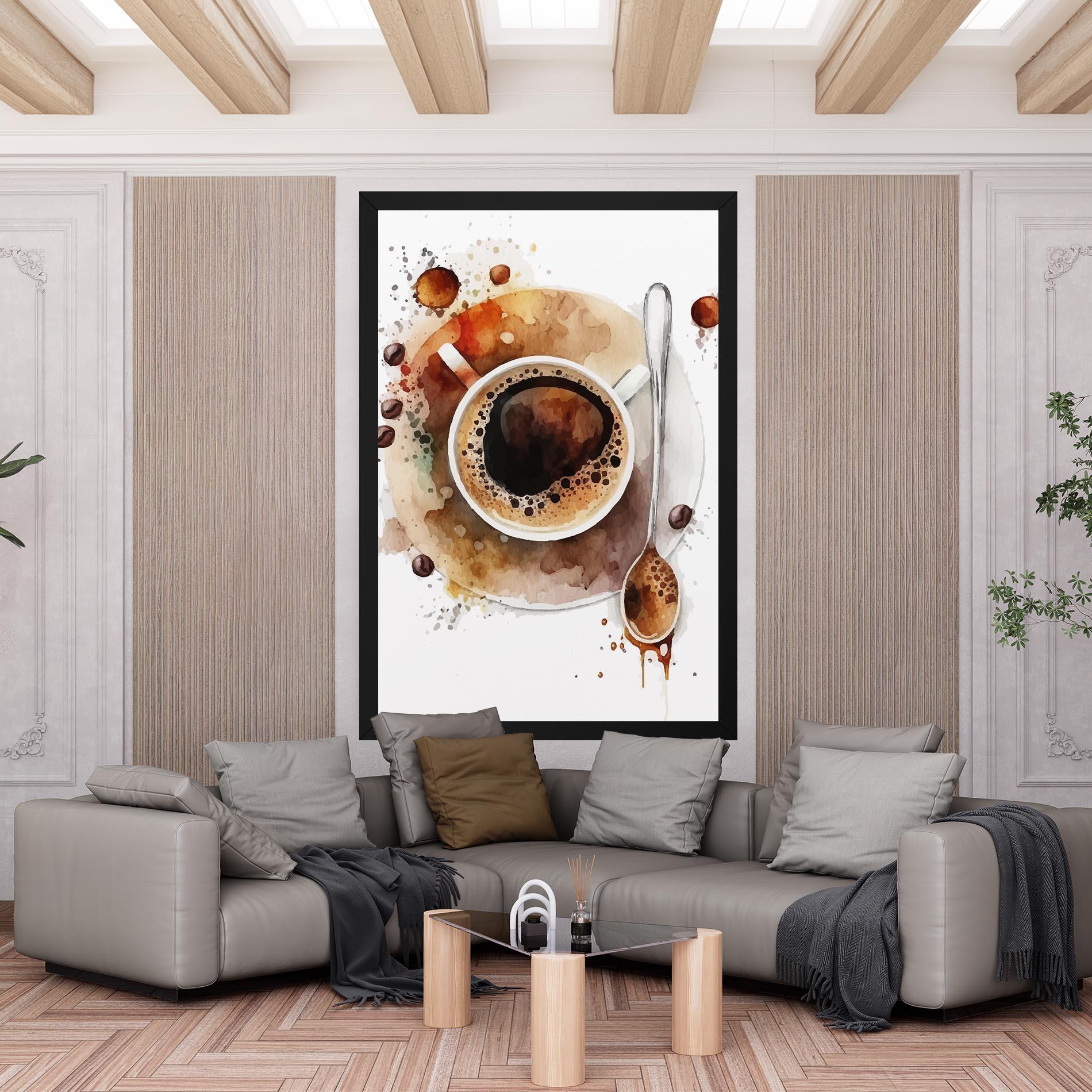 Leinwandbild Coffee Liquid mockup 6