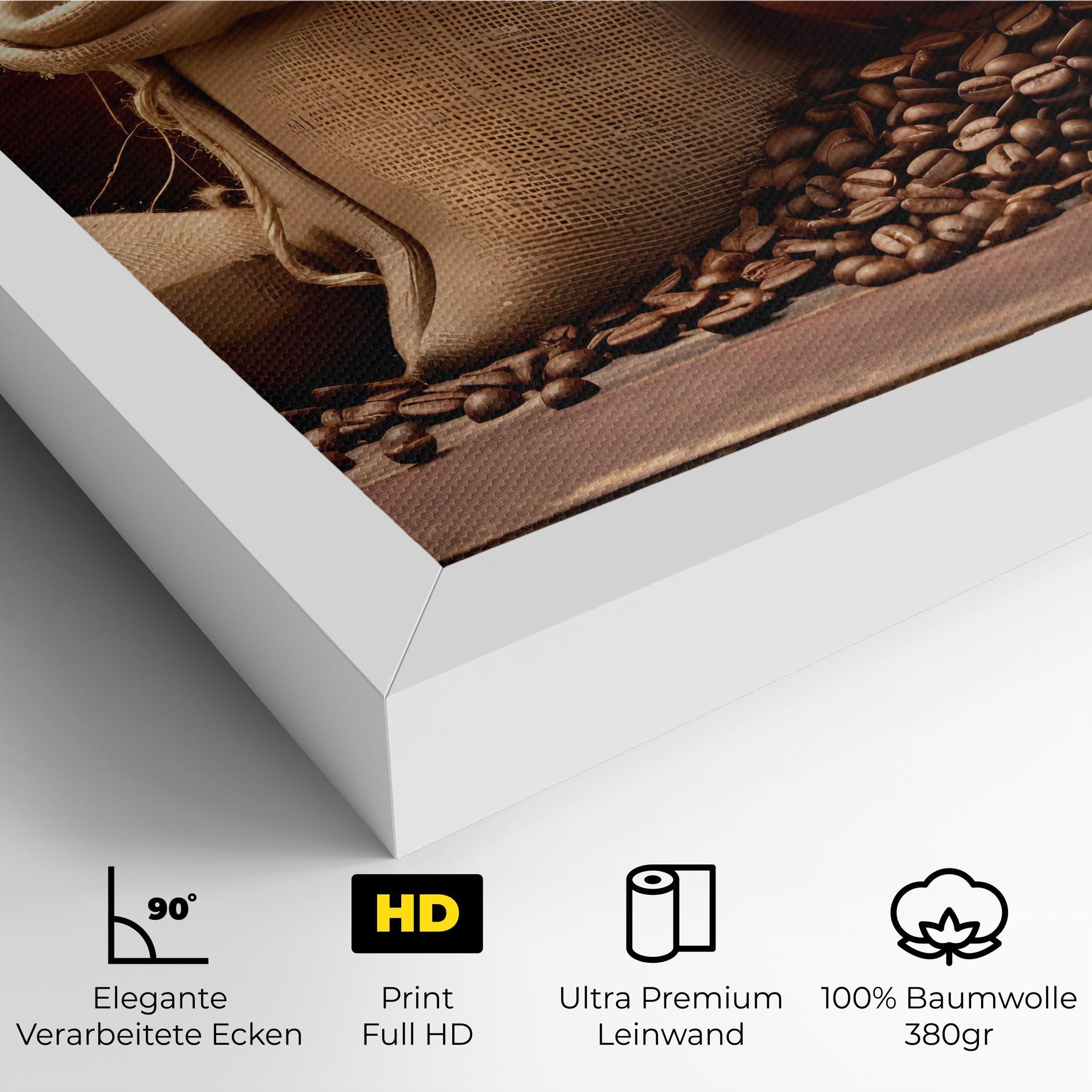 Leinwandbild Big Bag Of Coffee Beans mockup 4