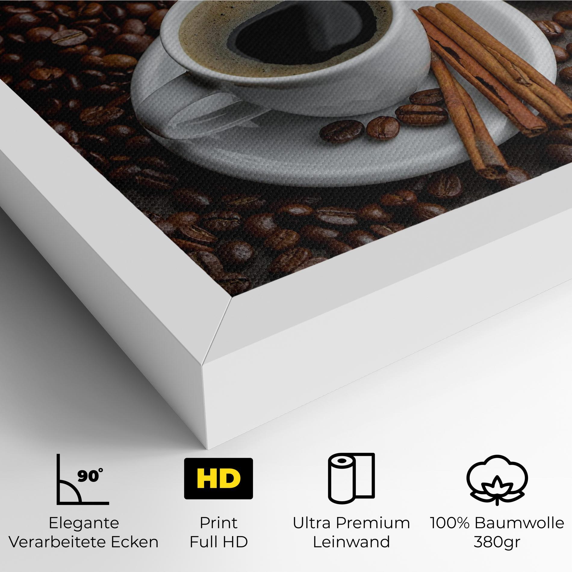 Leinwandbild Black Coffee Bean mockup 4