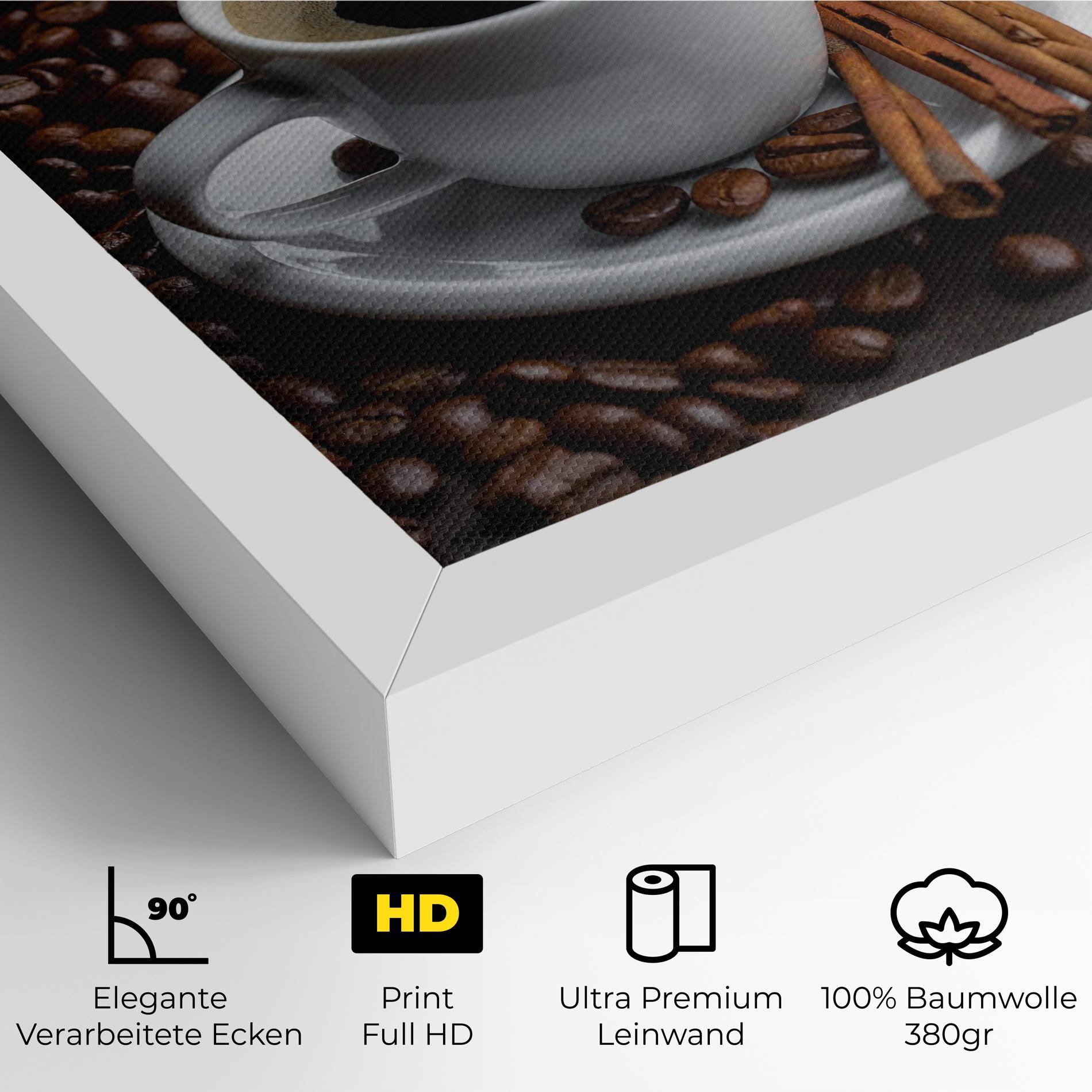 Leinwandbild Black Coffee Beans mockup 4