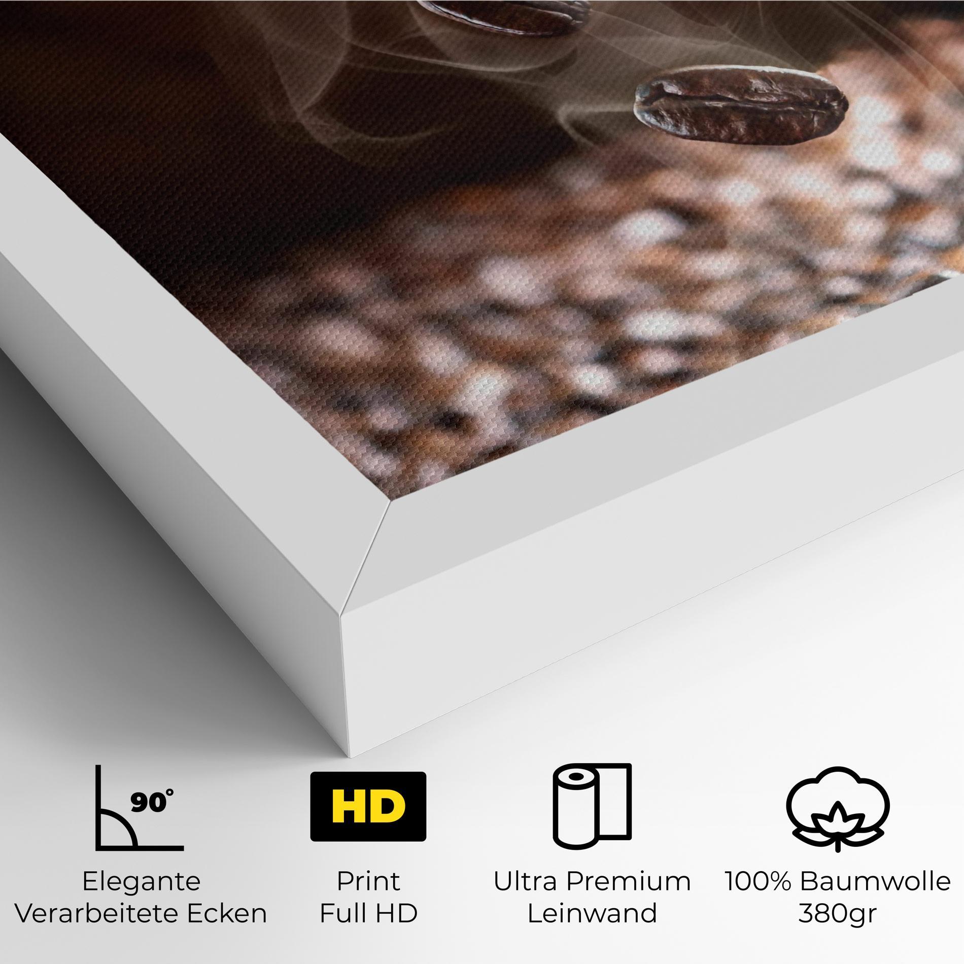 Leinwandbild Close Up Falling Beans mockup 4