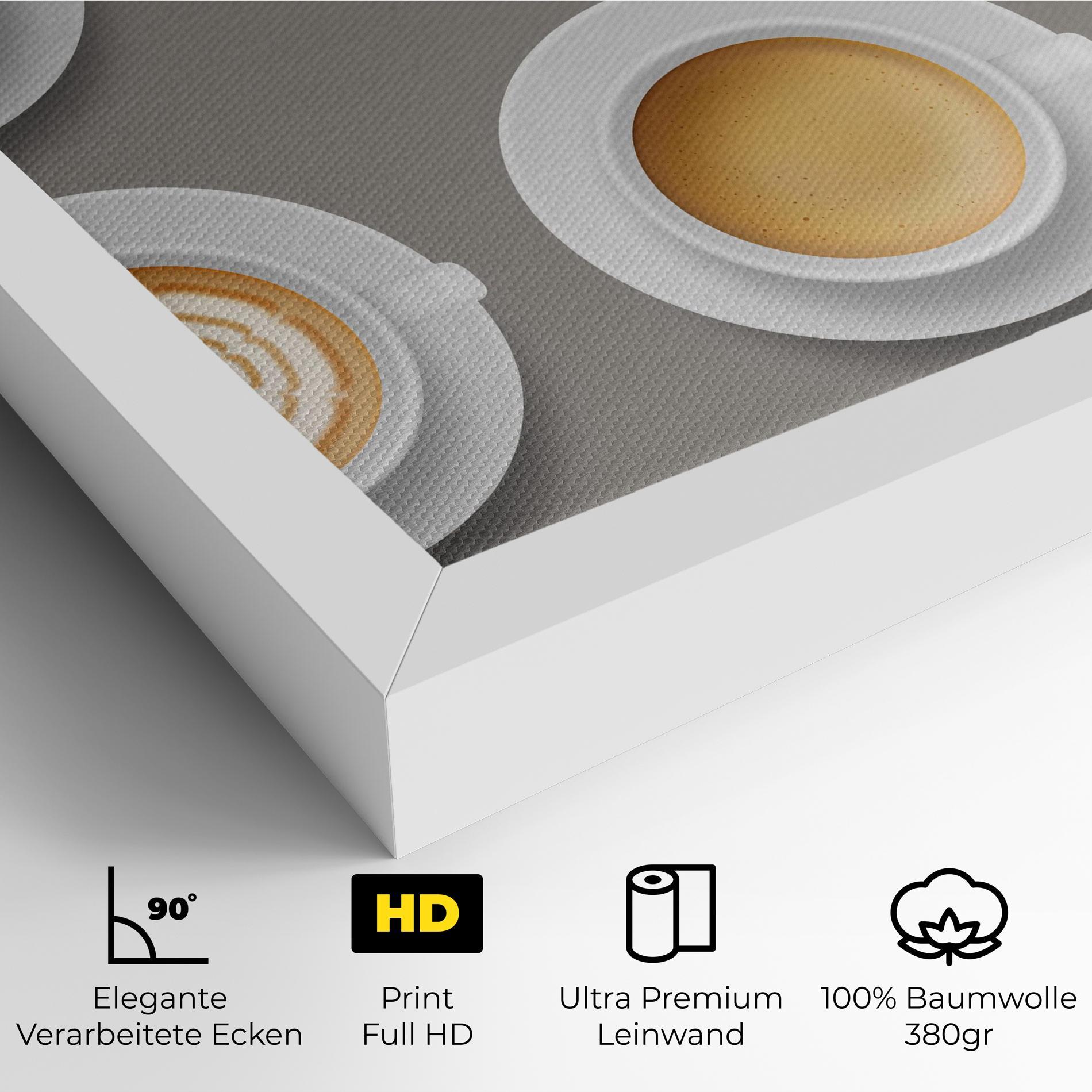 Leinwandbild Coffee Cups Mix mockup 4