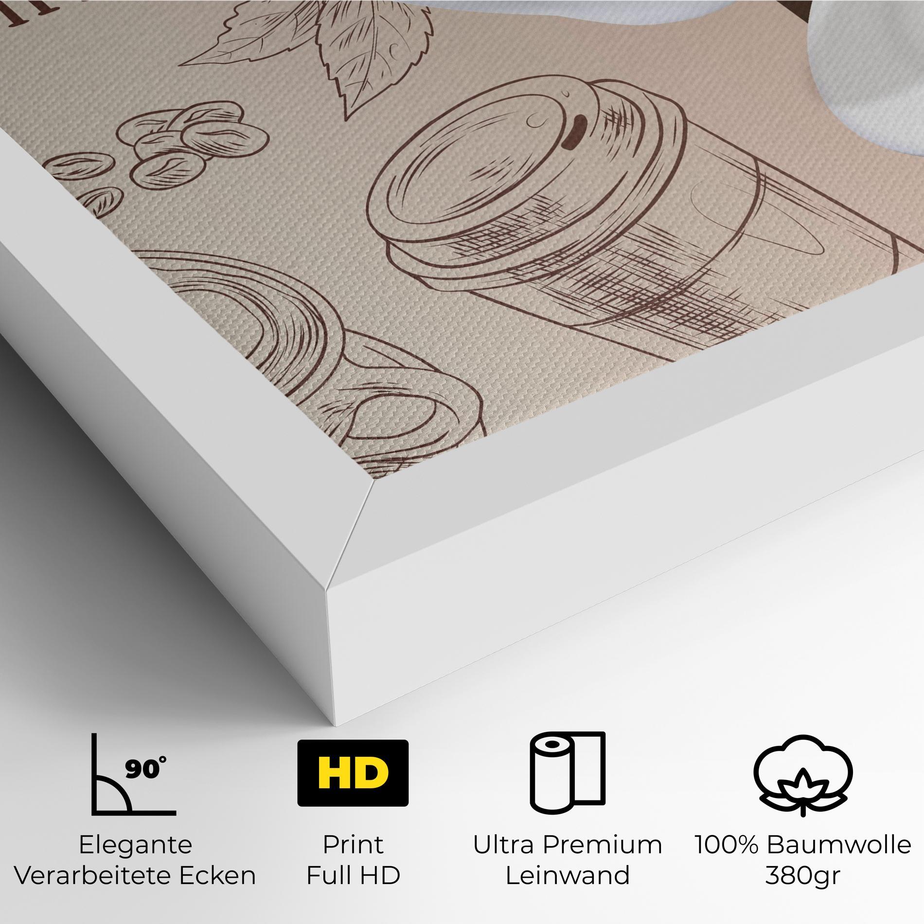 Leinwandbild Coffee Time mockup 4
