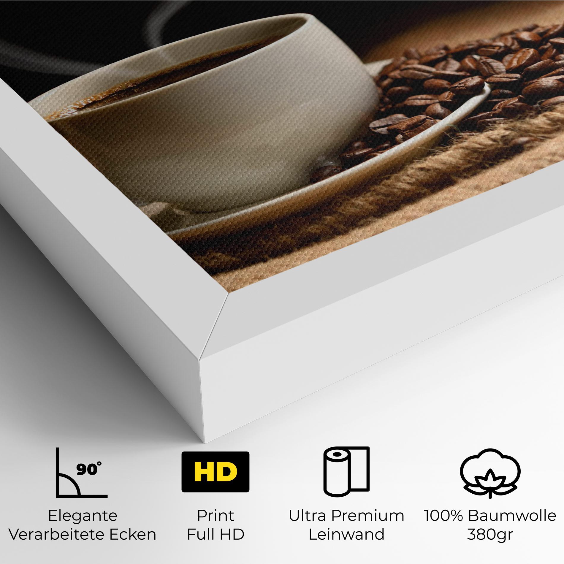 Leinwandbild Heart Coffee Smoke mockup 4