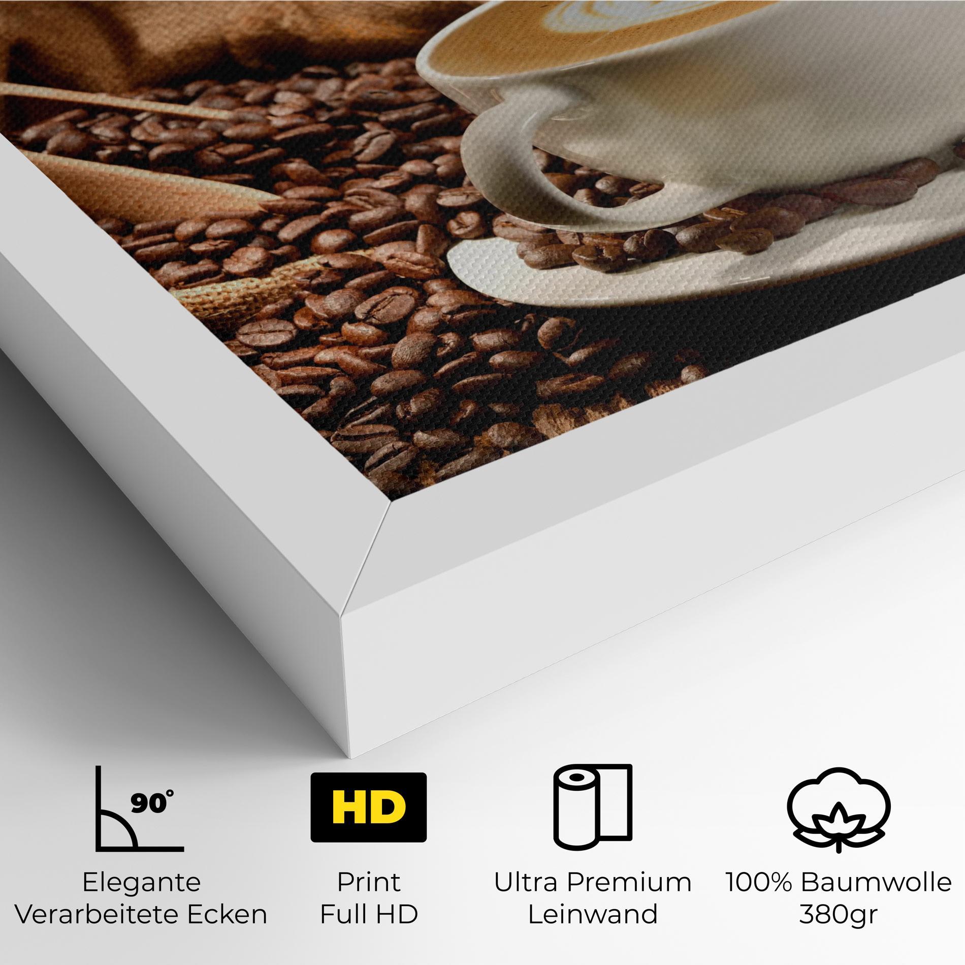Leinwandbild Latte Coffee mockup 4