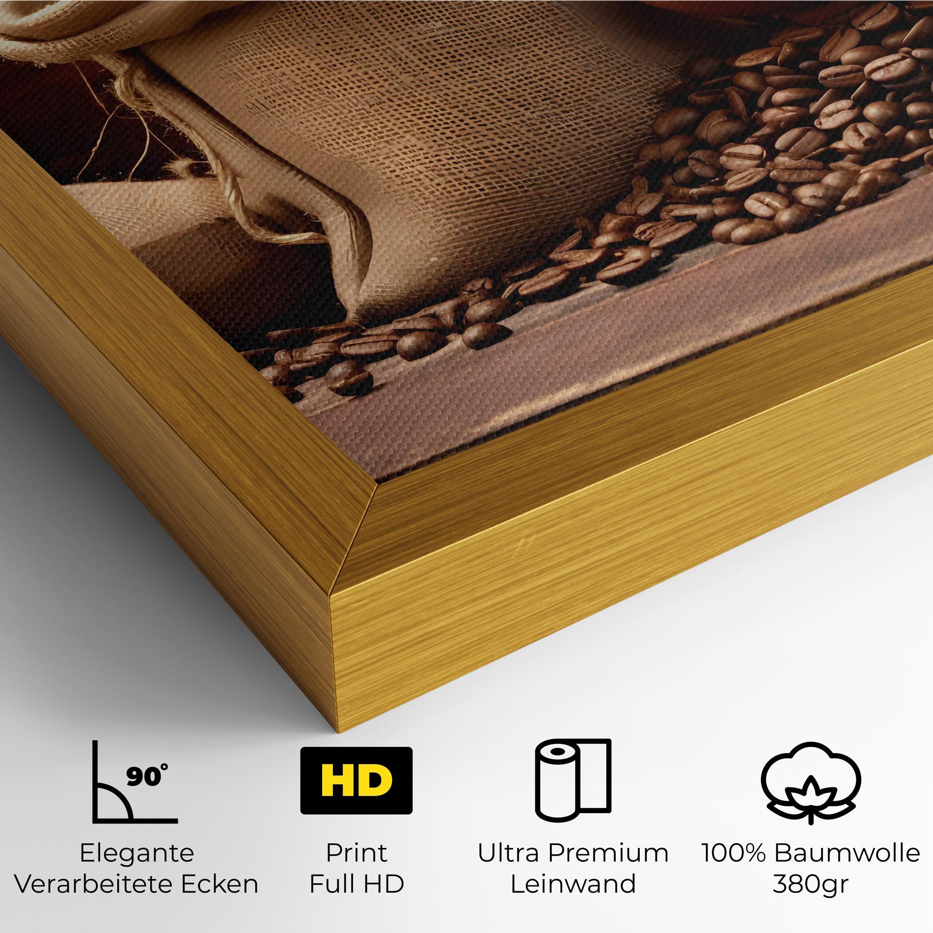 Leinwandbild Big Bag Of Coffee Beans mockup 4